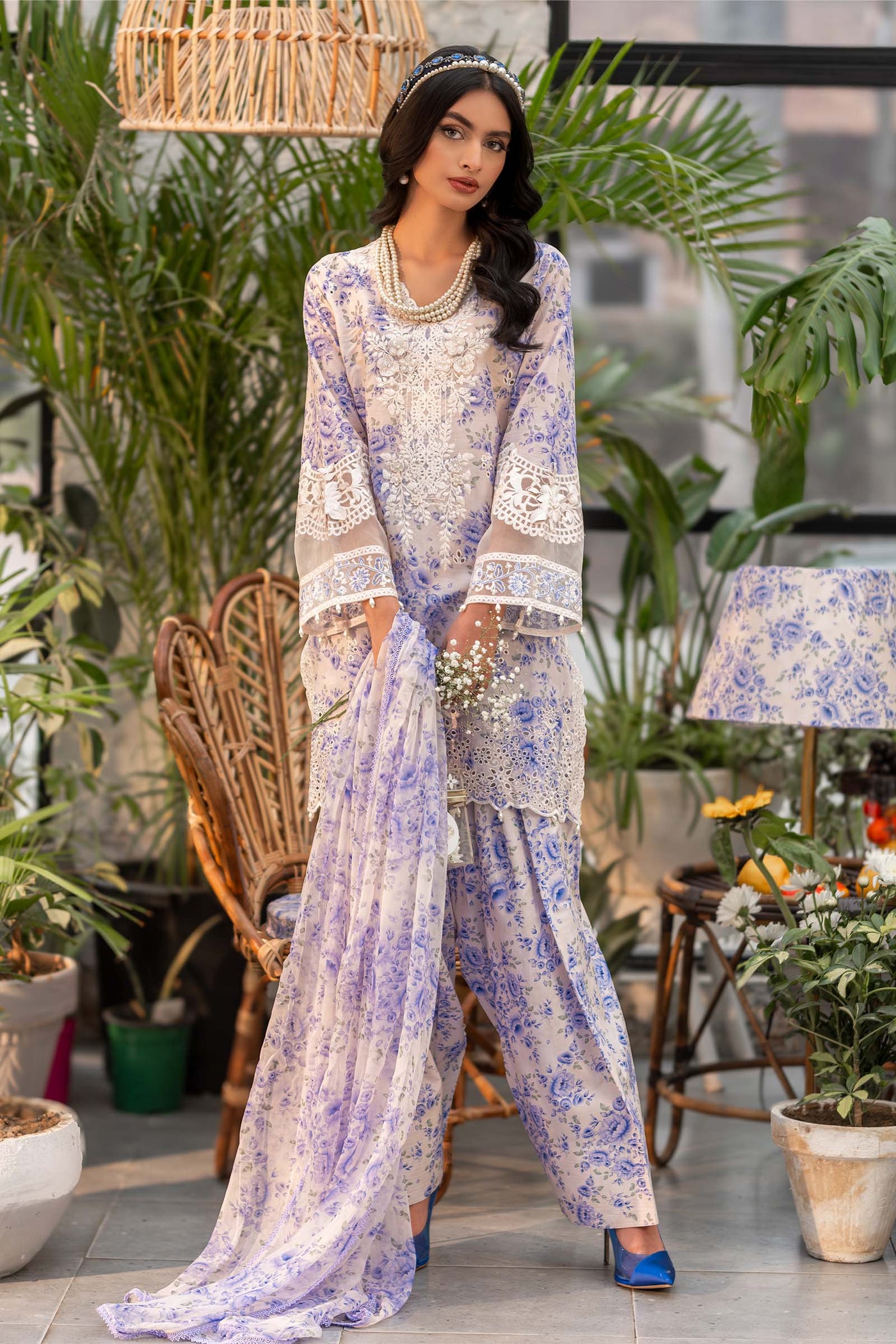 3 Piece Printed Lawn Suit | DW-EF25-36