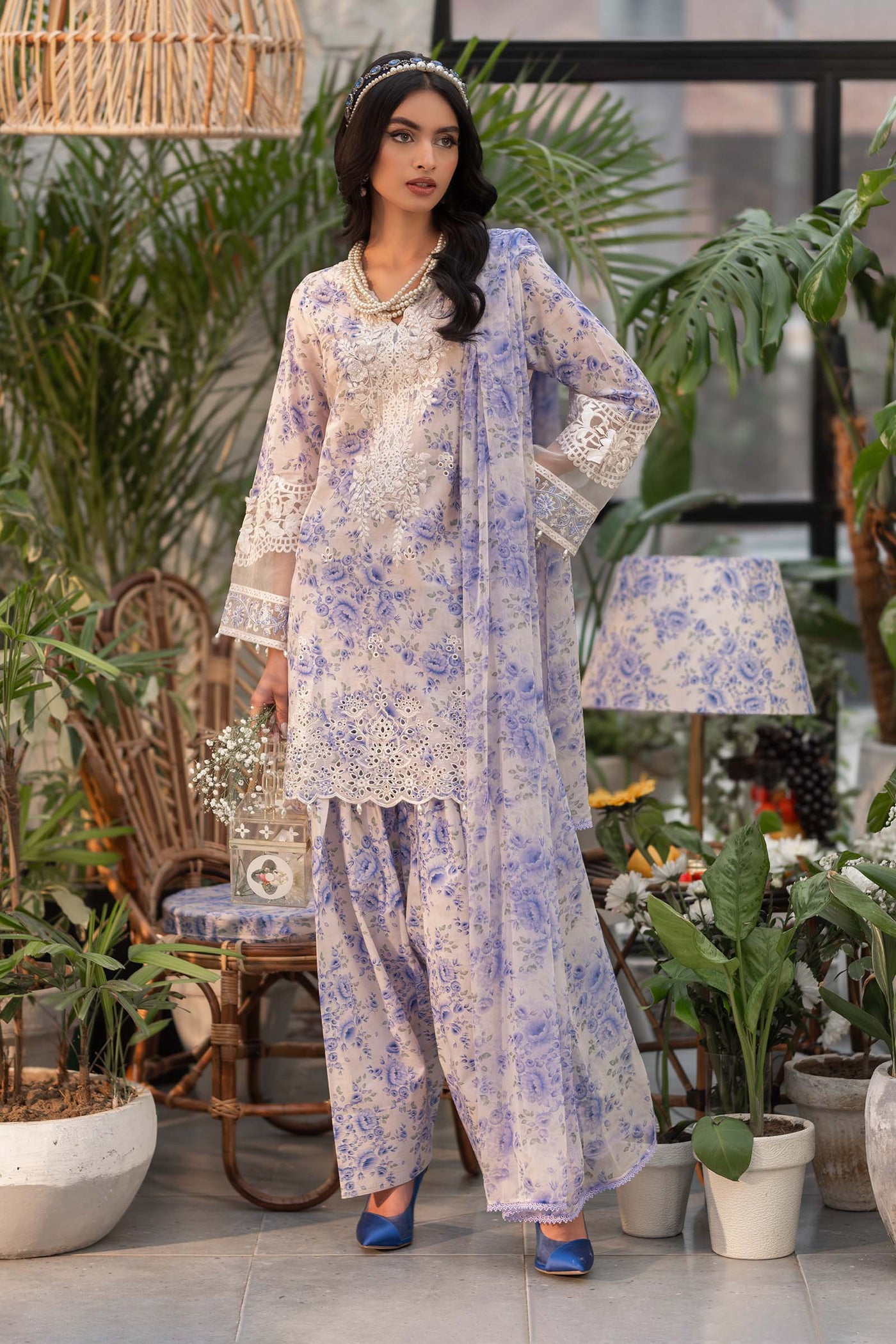 3 Piece Printed Lawn Suit | DW-EF25-36