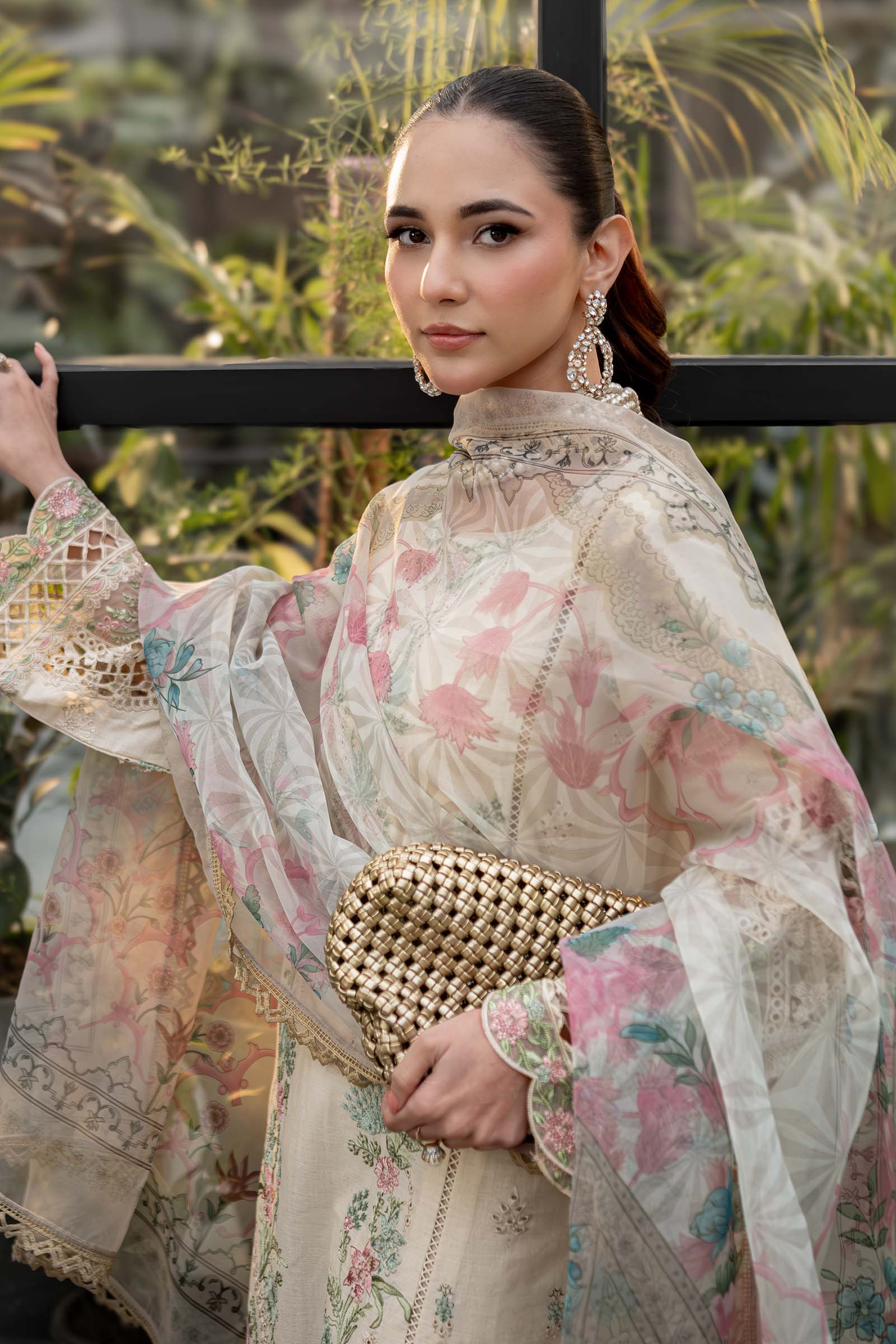 3 Piece Embroidered Self Jacquard Lawn Suit