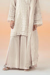 3 Piece Embroidered Cotton Net Suit