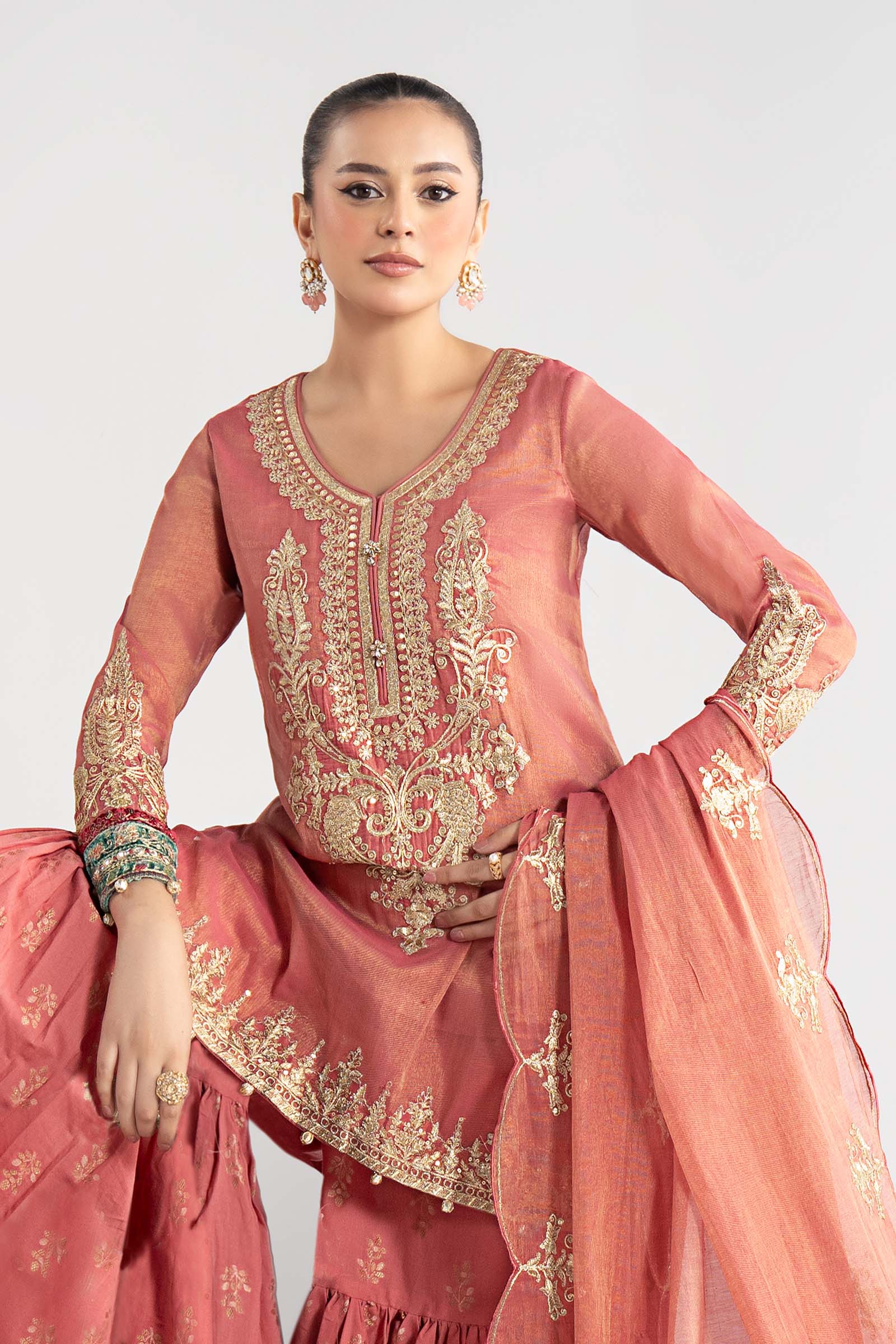 3 Piece Embroidered Masoori Suit