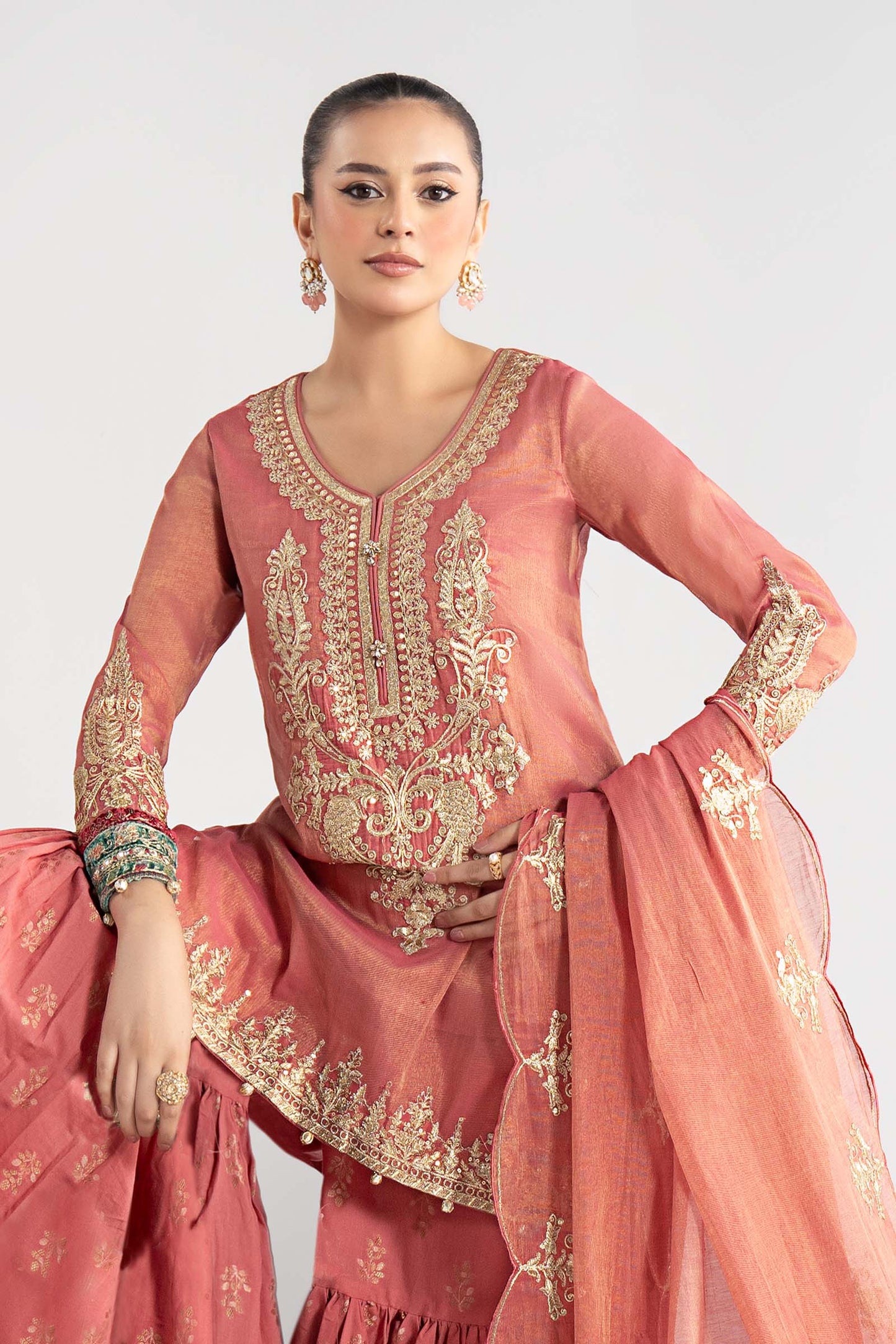 3 Piece Embroidered Masoori Suit