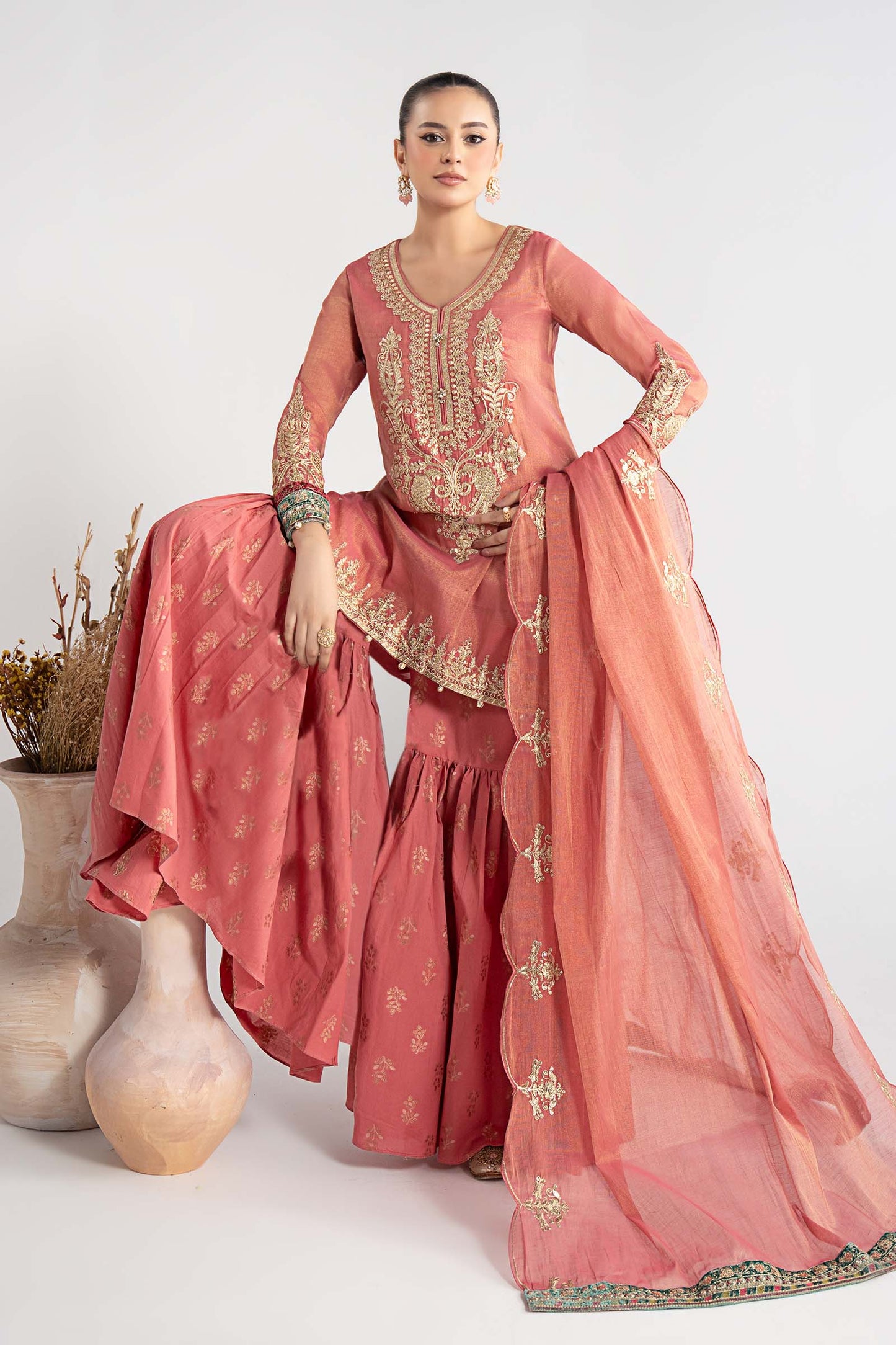 3 Piece Embroidered Masoori Suit