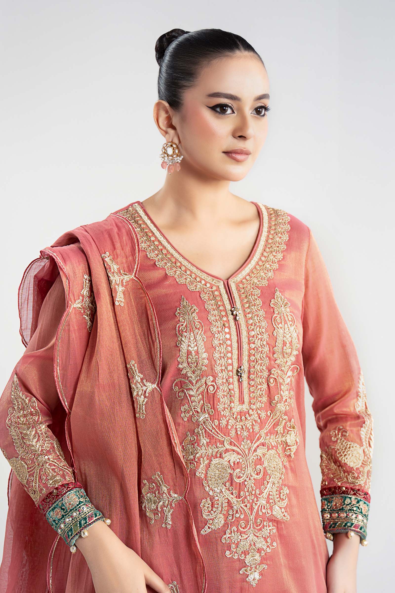 3 Piece Embroidered Masoori Suit