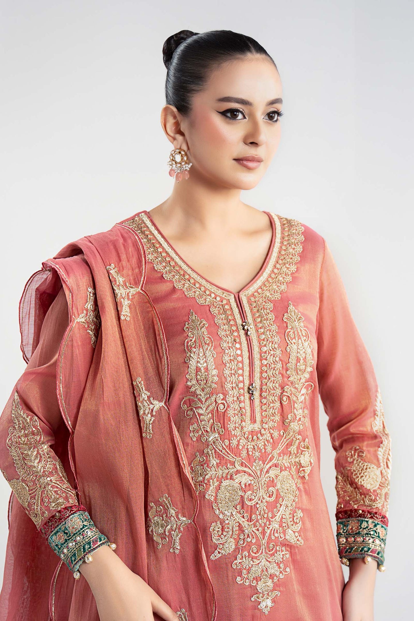 3 Piece Embroidered Masoori Suit