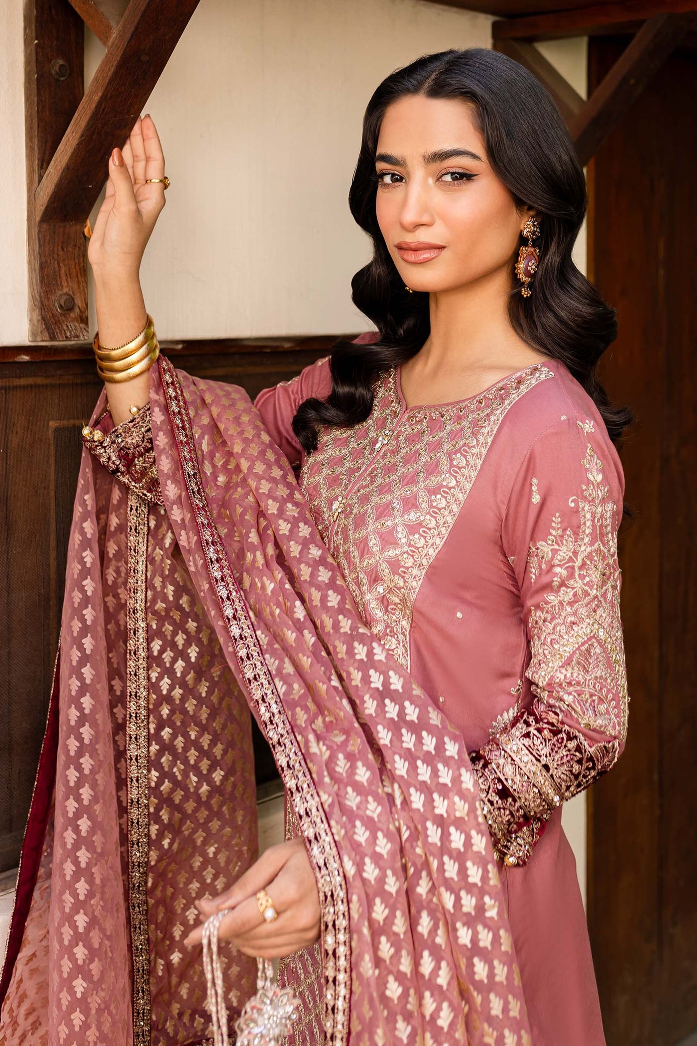 3 Piece Embroidered Linen Suit