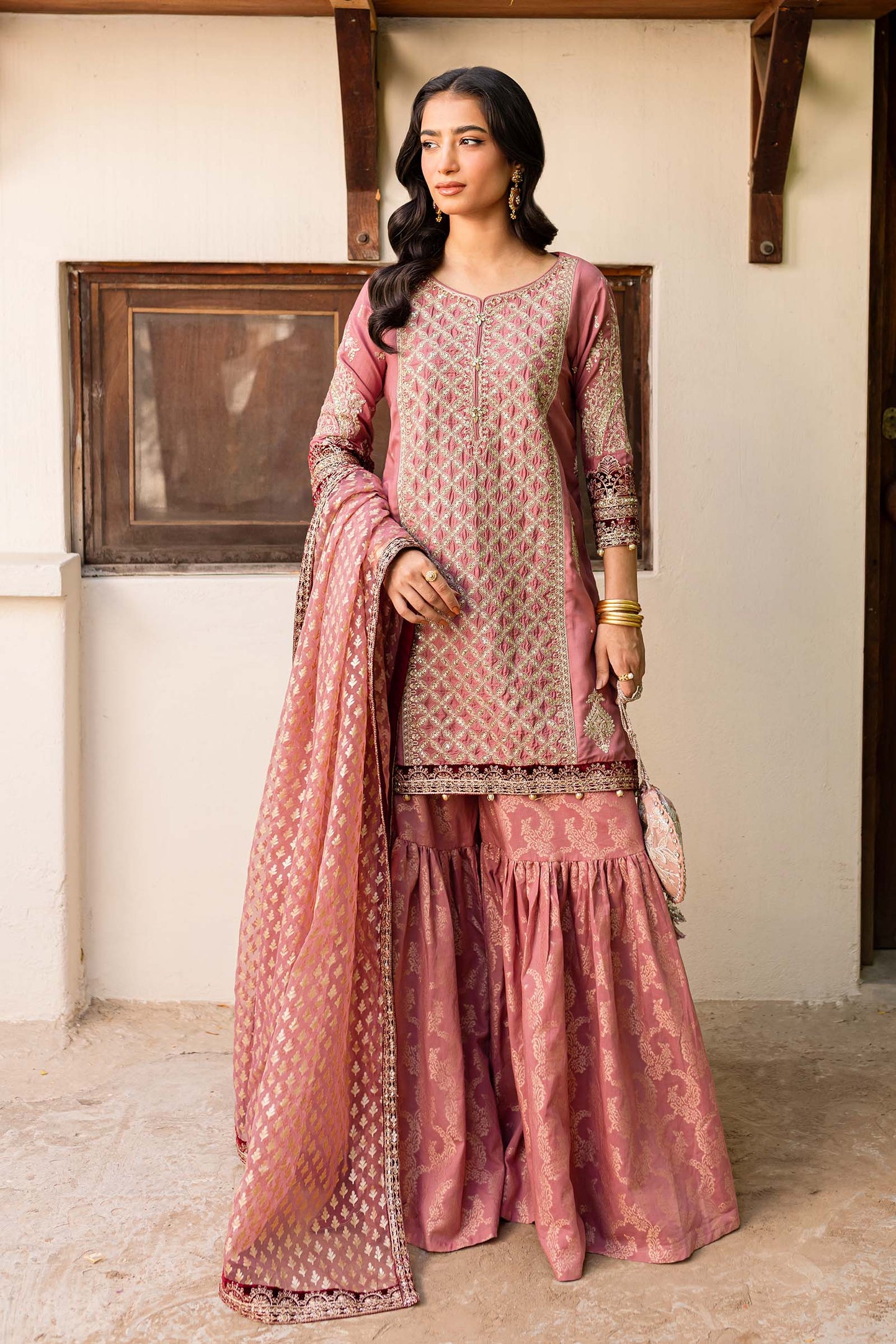 3 Piece Embroidered Linen Suit