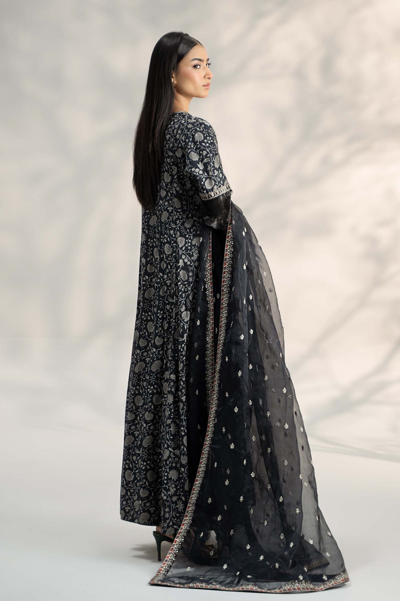 3 Piece Embroidered Linen Suit