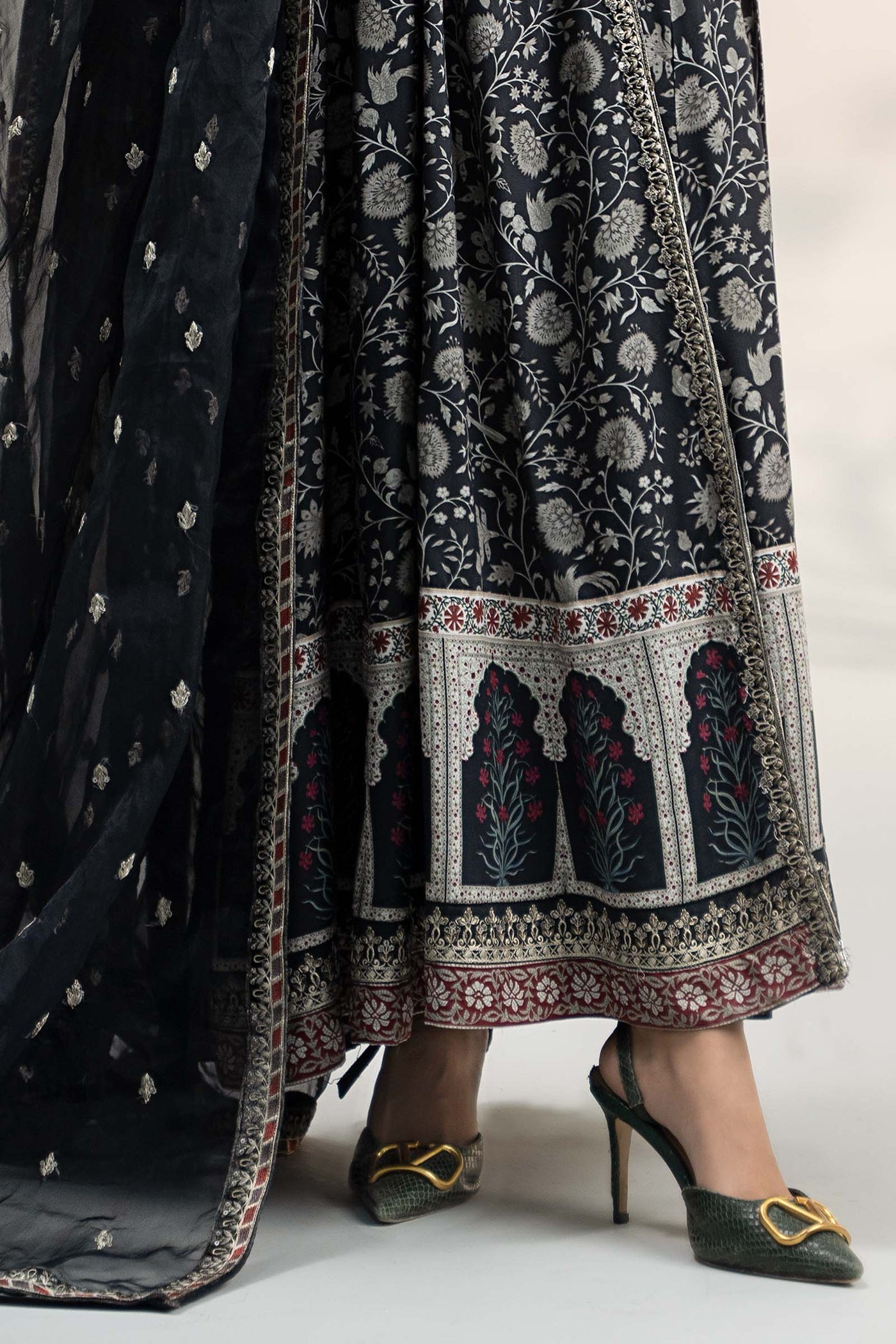 3 Piece Embroidered Linen Suit