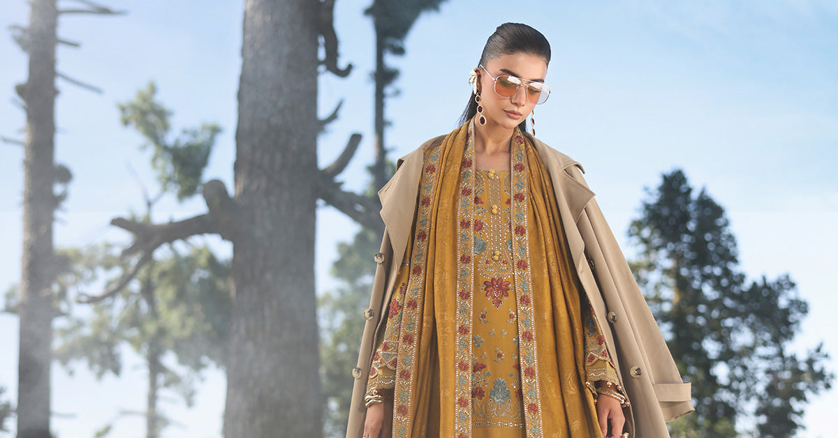 3 Piece Embroidered Linen Suit