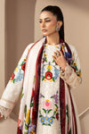 3 Piece Embroidered Jacquard Lawn Suit
