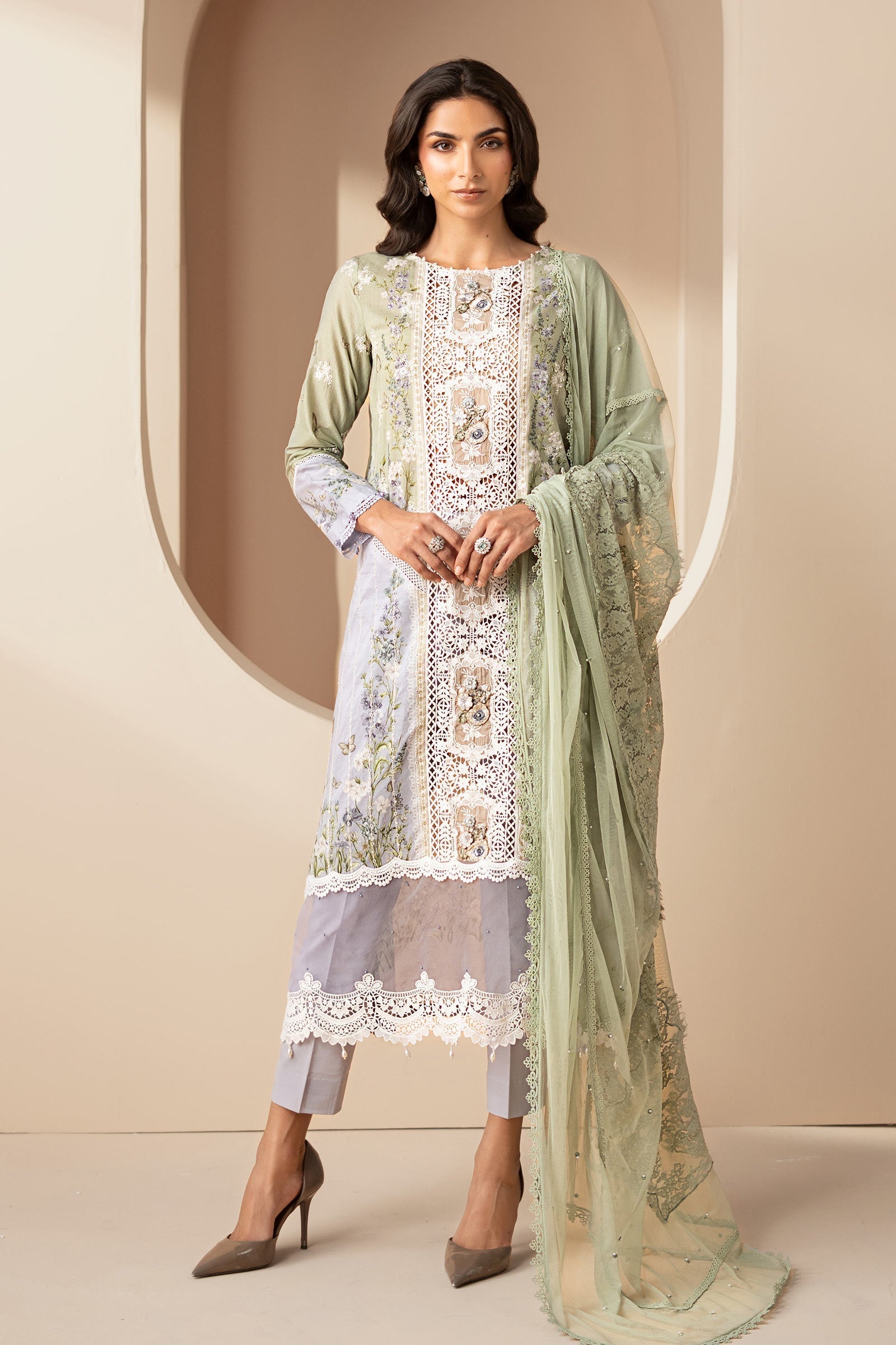 3 Piece Embroidered Lawn Suit