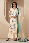 3 Piece Embroidered Jacquard Lawn Suit