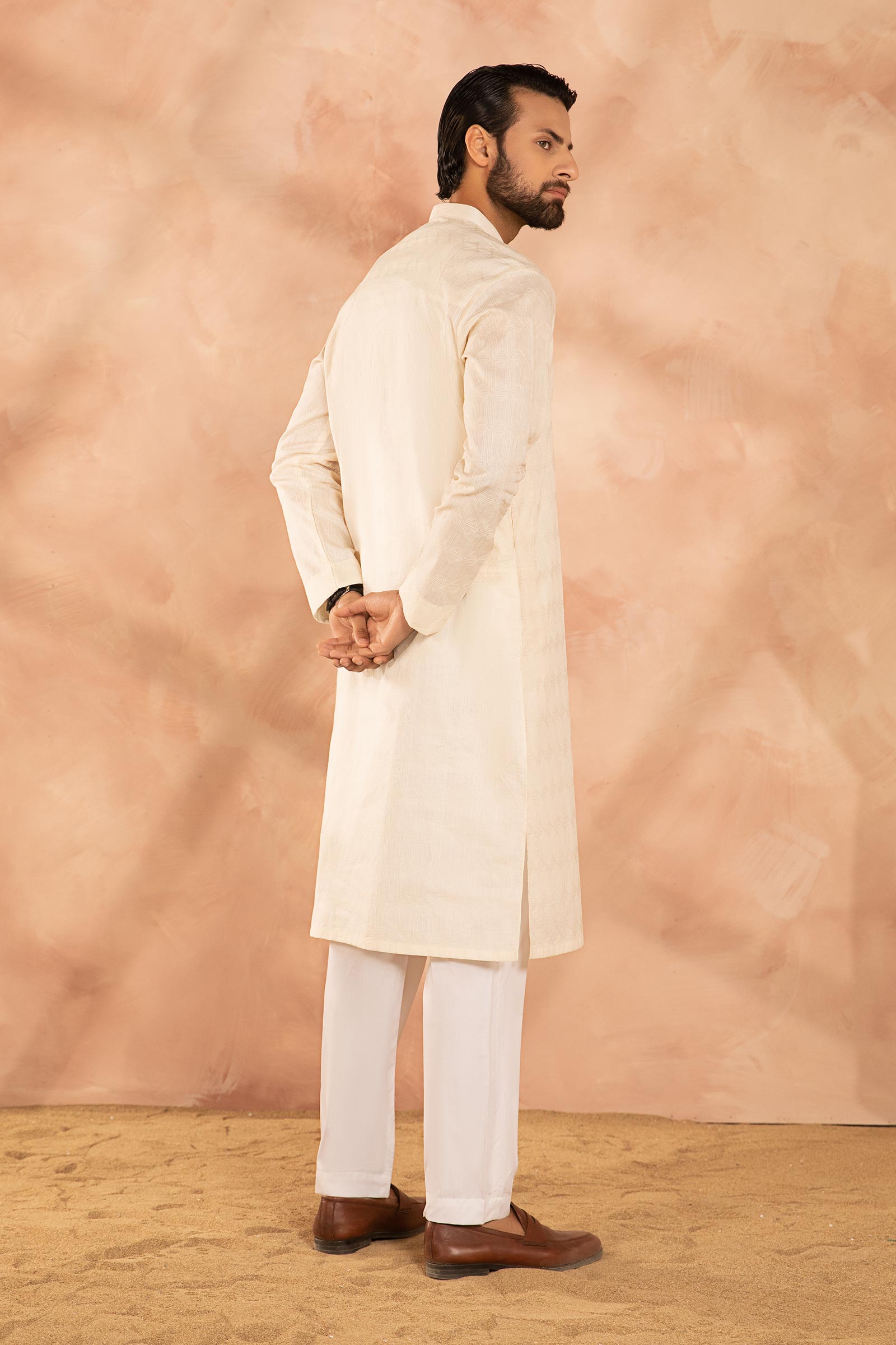 Embroidered Cotton Kurta