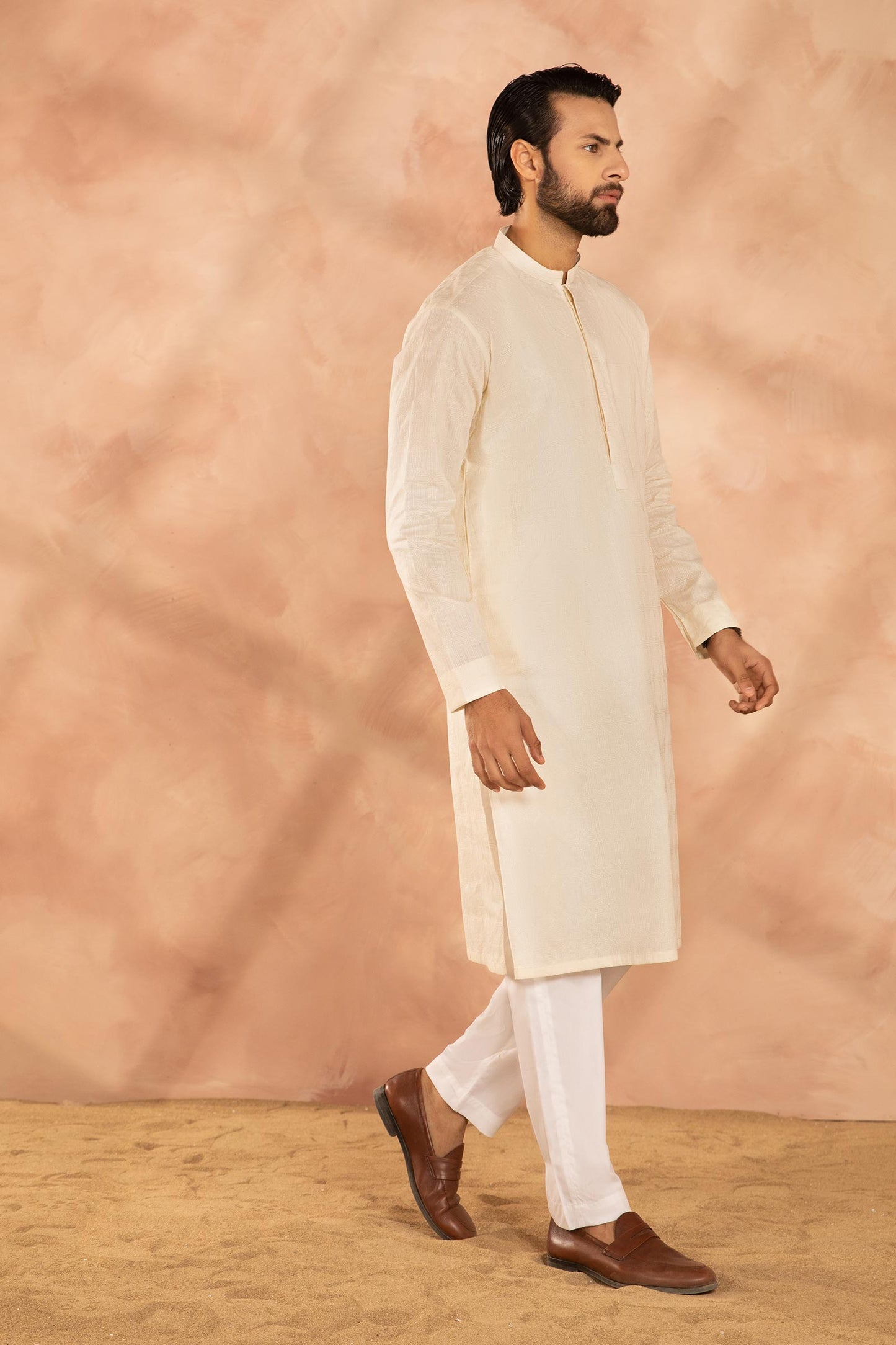 Embroidered Cotton Kurta