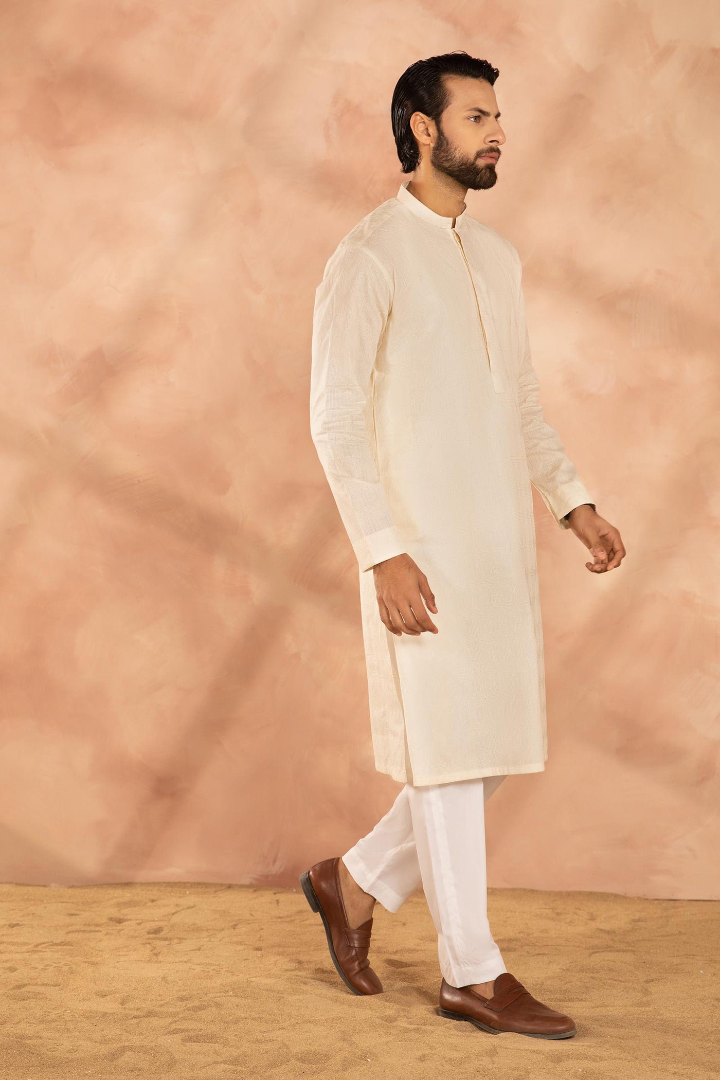 Embroidered Cotton Kurta | GTS-SS24-01