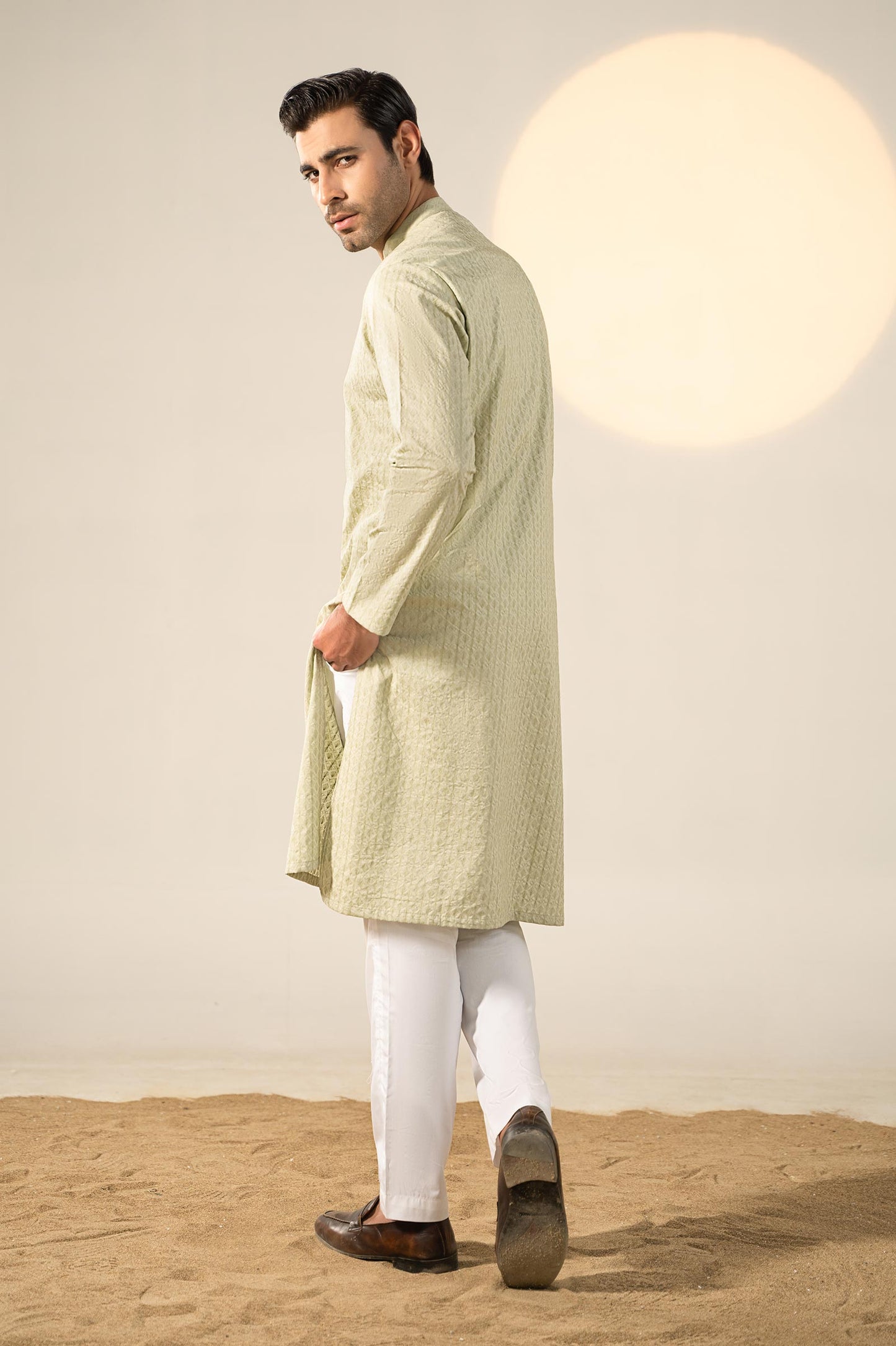 Embroidered Cotton Kurta