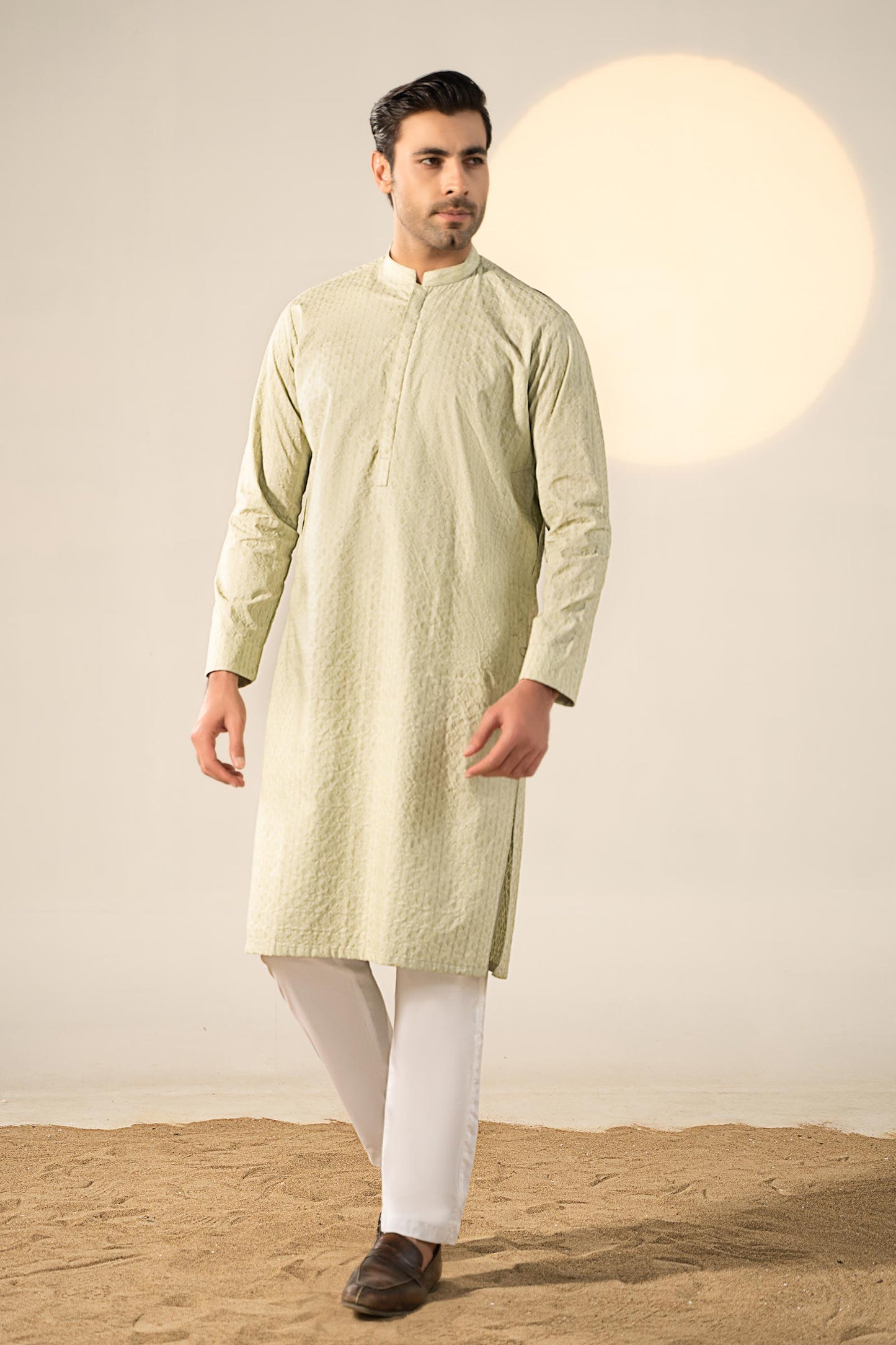 Embroidered Cotton Kurta