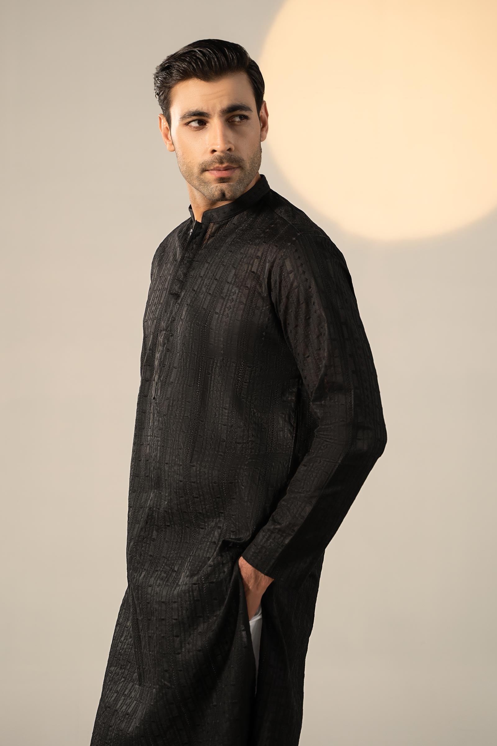 Embroidered Cotton Kurta