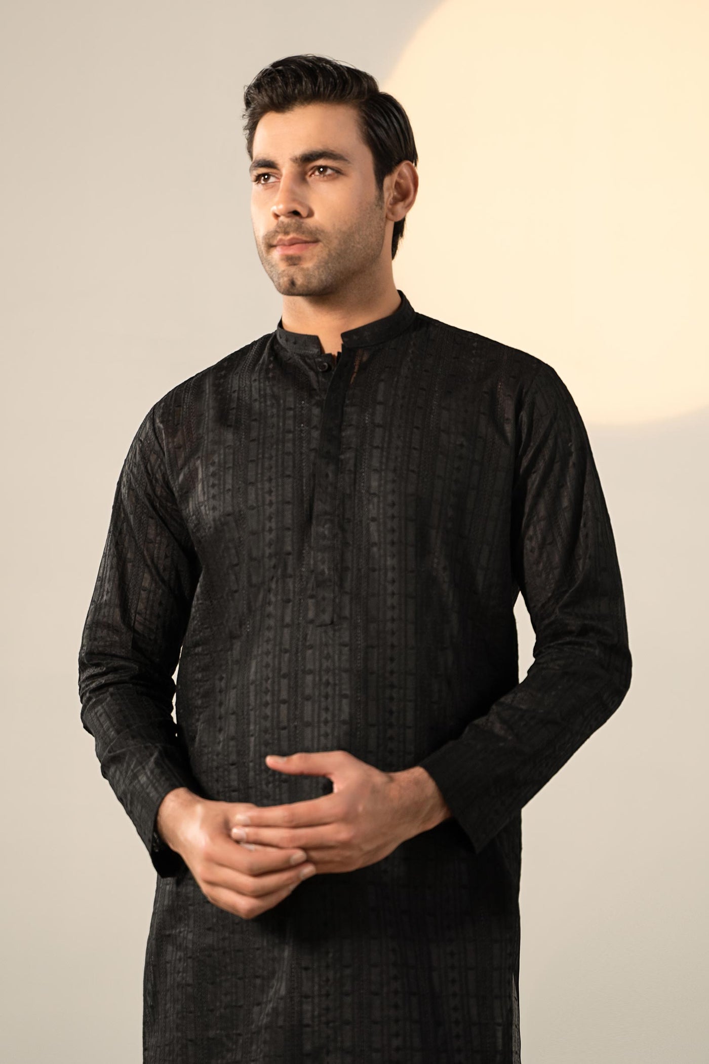 Embroidered Cotton Kurta