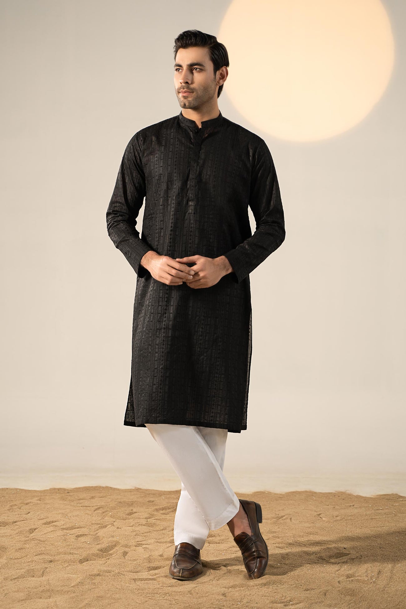 Embroidered Cotton Kurta