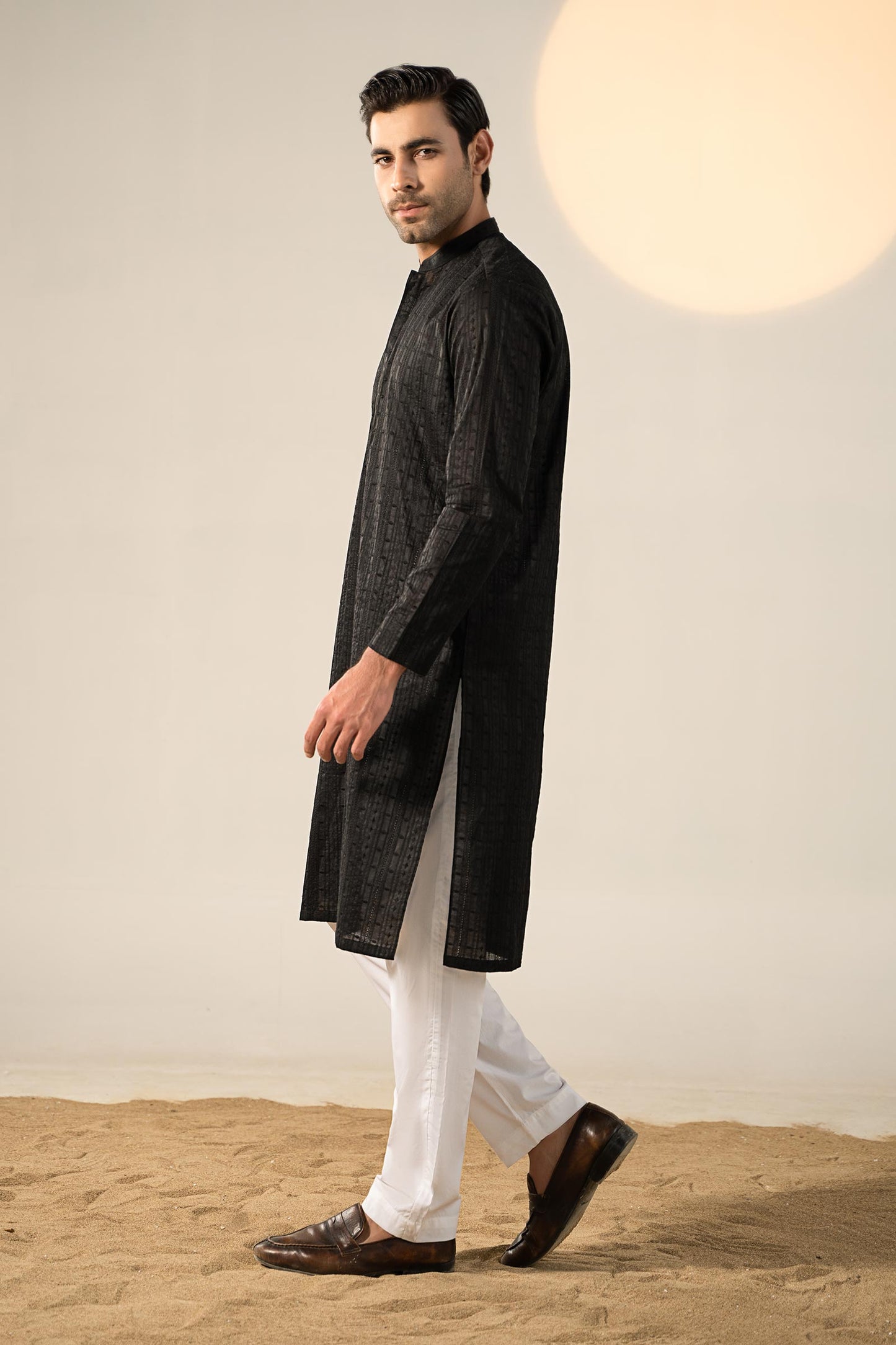 Embroidered Cotton Kurta
