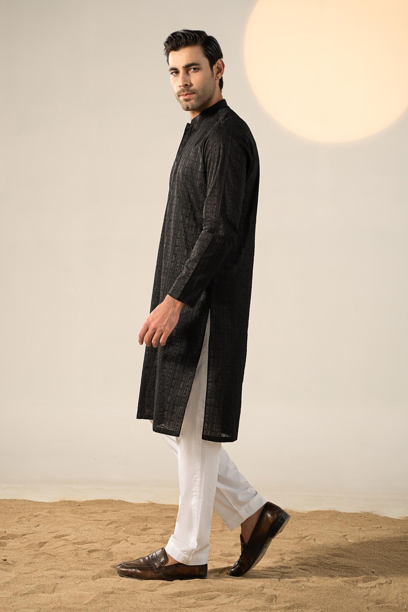 Embroidered Cotton Kurta