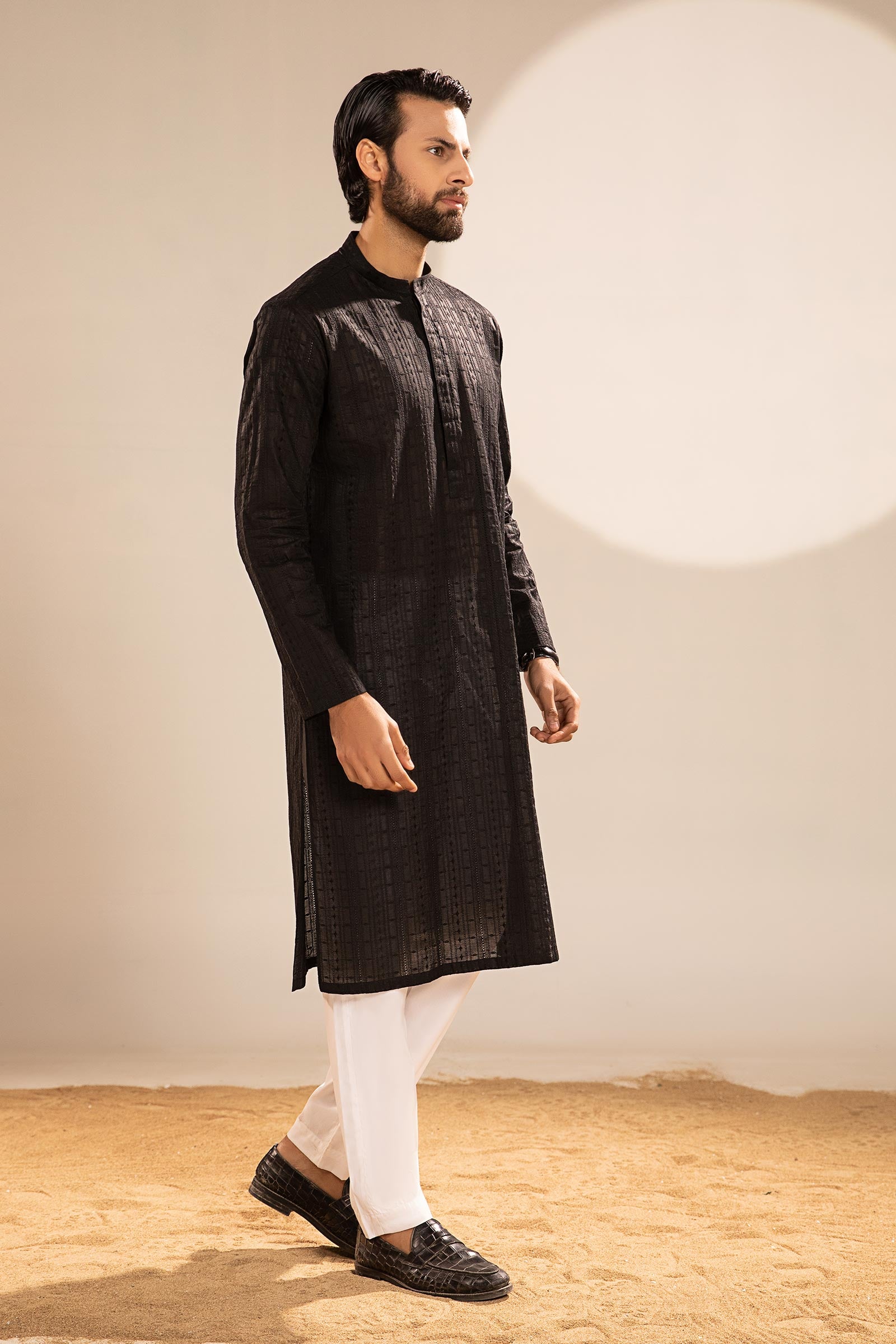 Embroidered Cotton Kurta