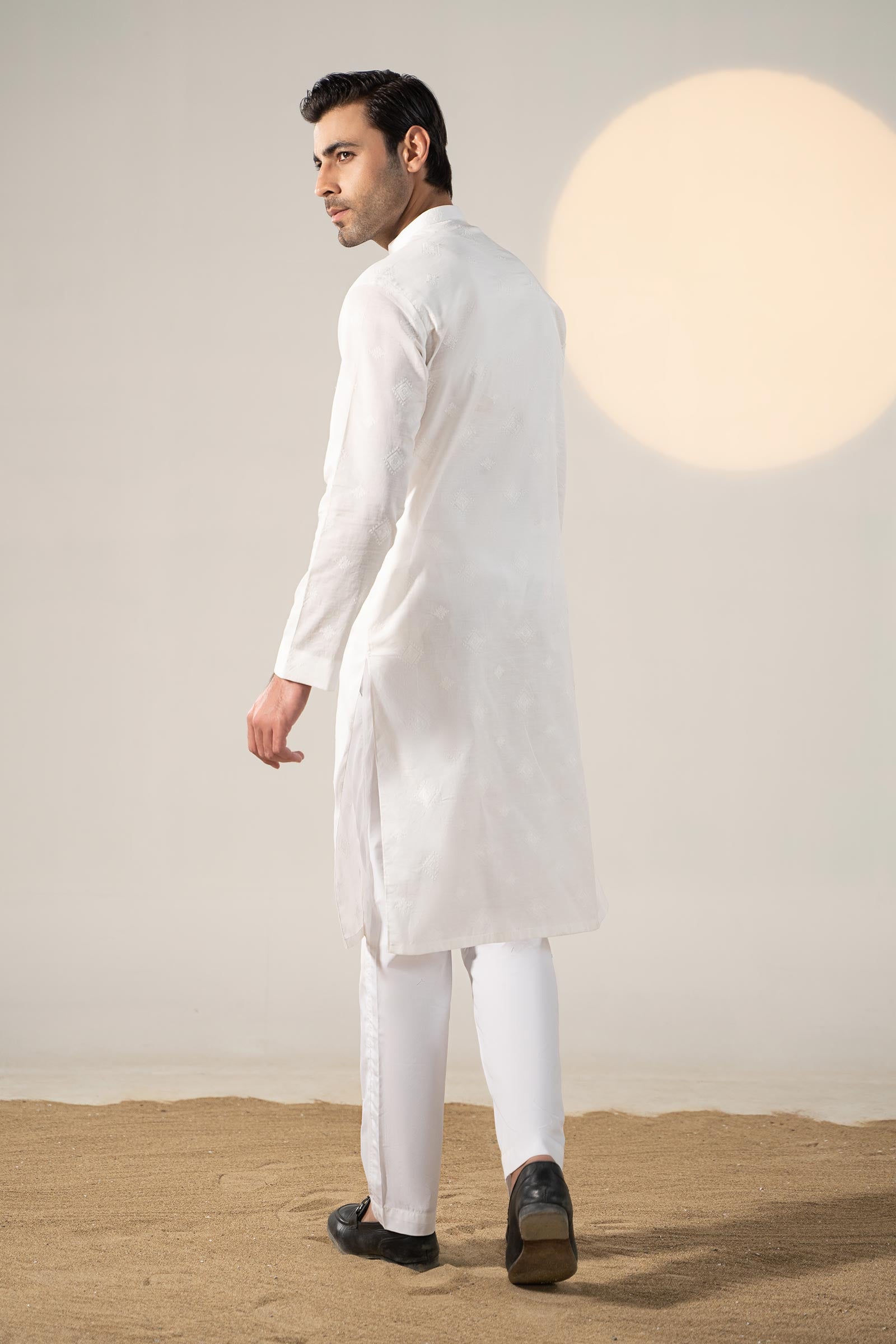 Embroidered Cotton Kurta