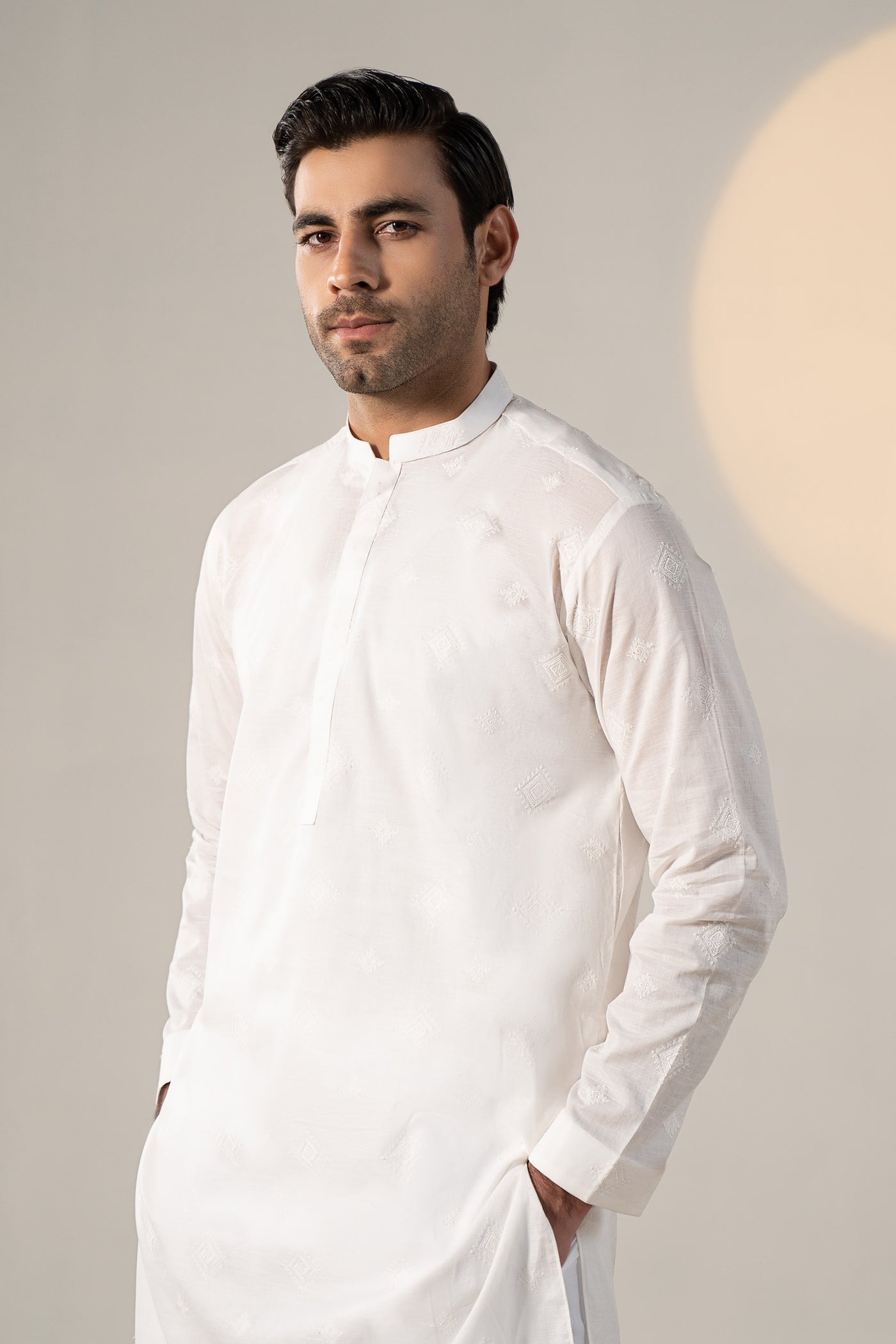 Embroidered Cotton Kurta