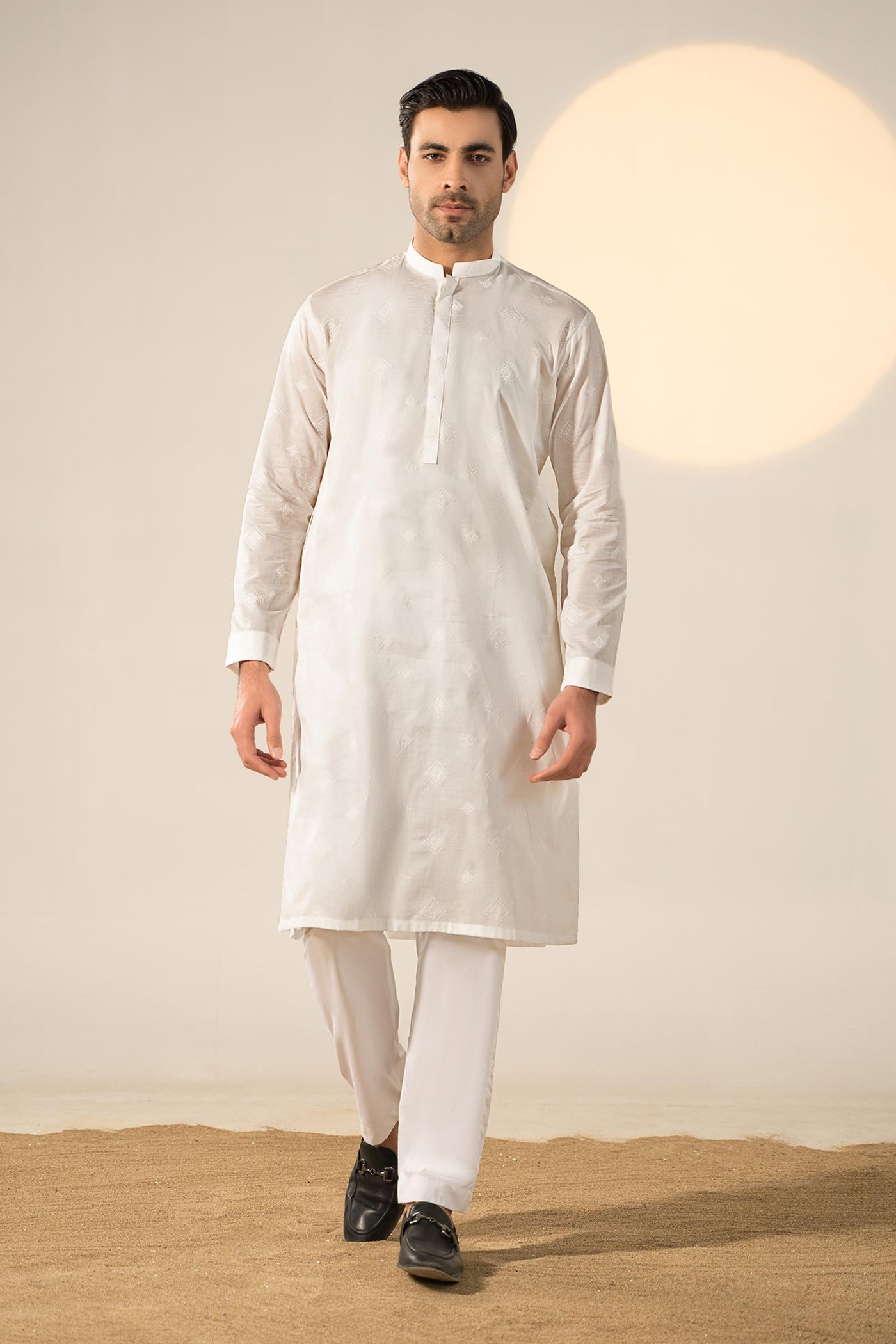 Embroidered Cotton Kurta