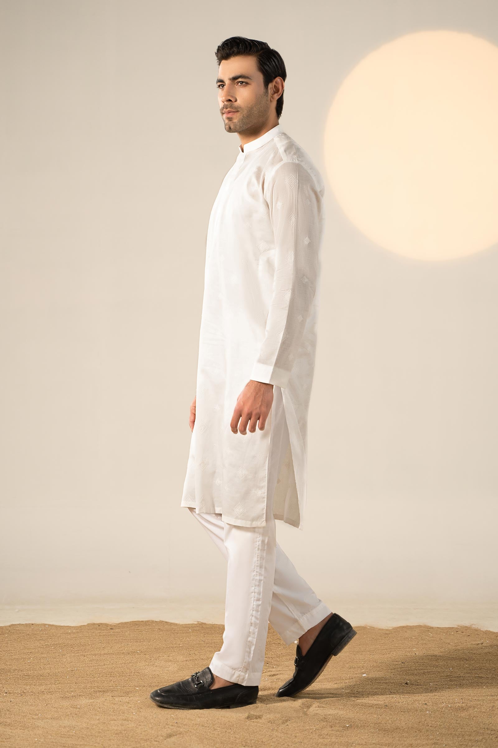 Embroidered Cotton Kurta