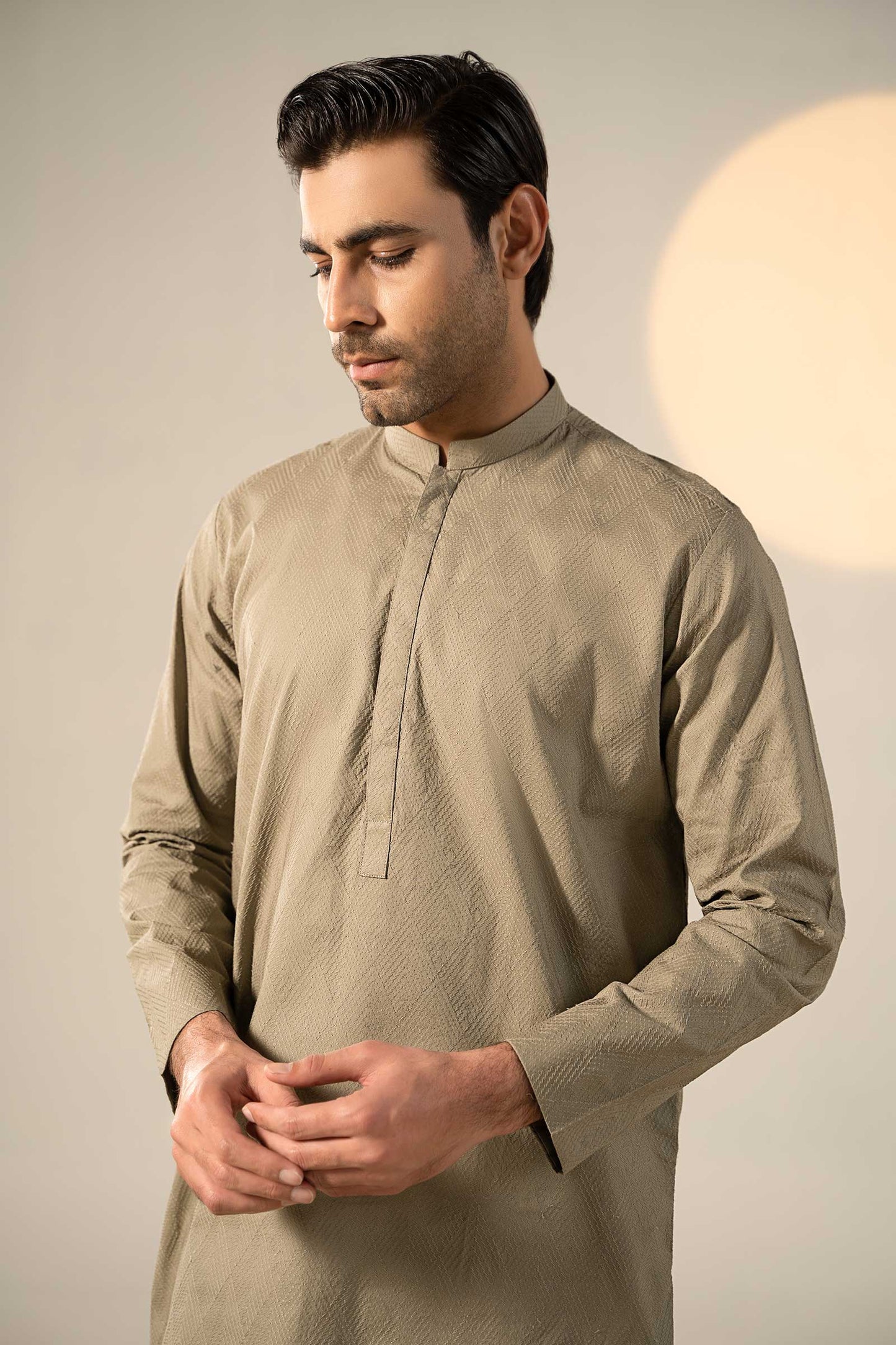 Embroidered Cotton Kurta