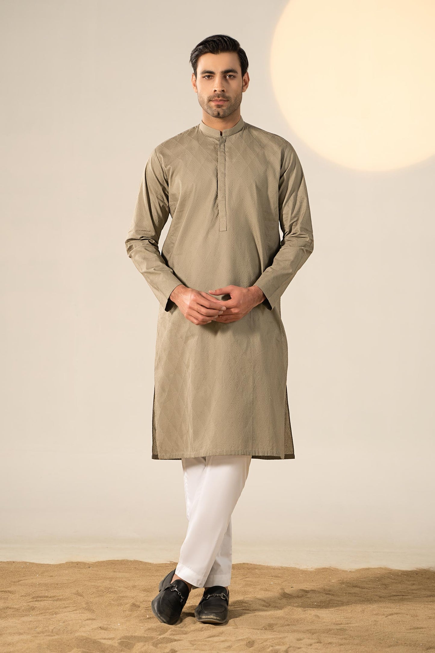 Embroidered Cotton Kurta
