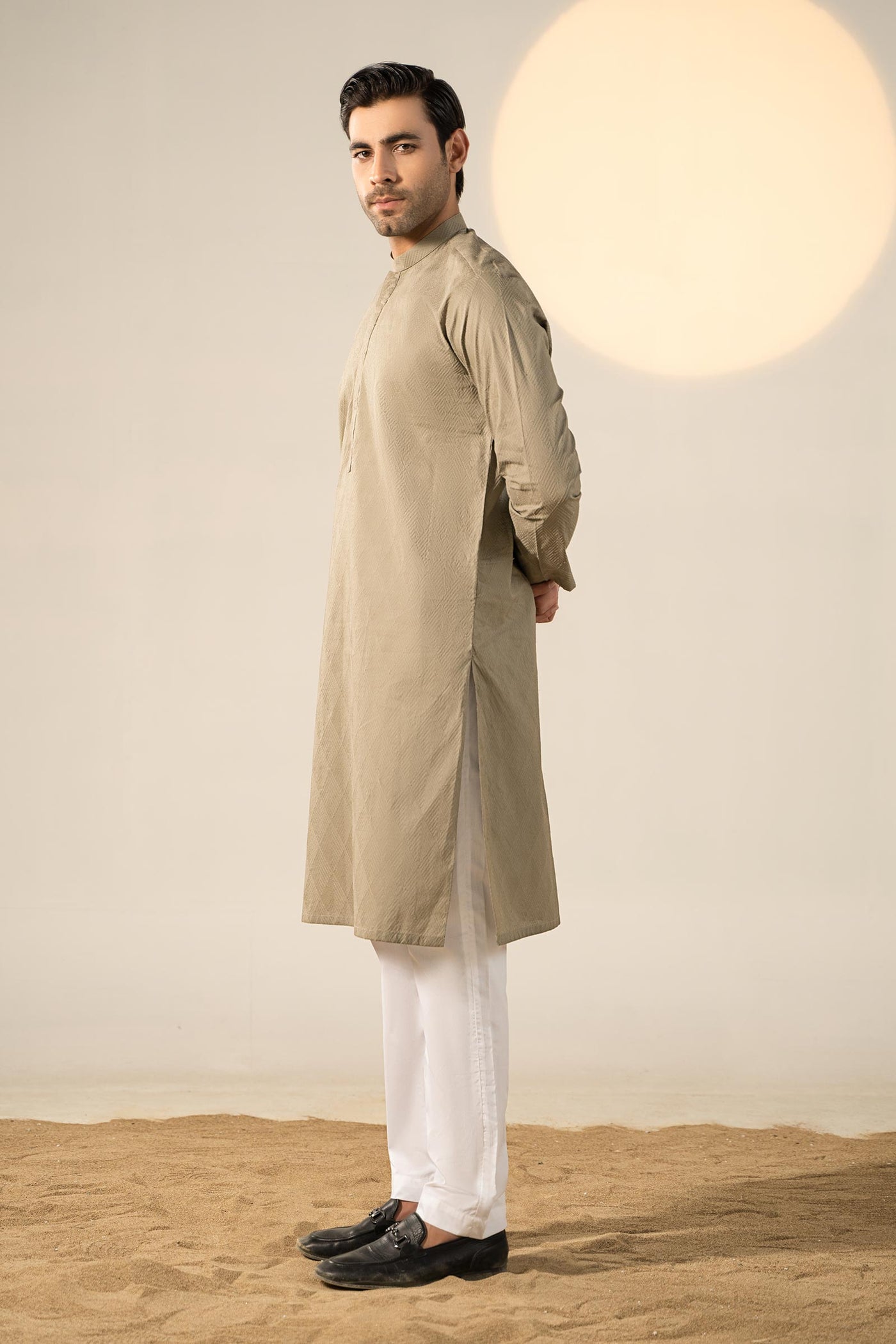 Embroidered Cotton Kurta