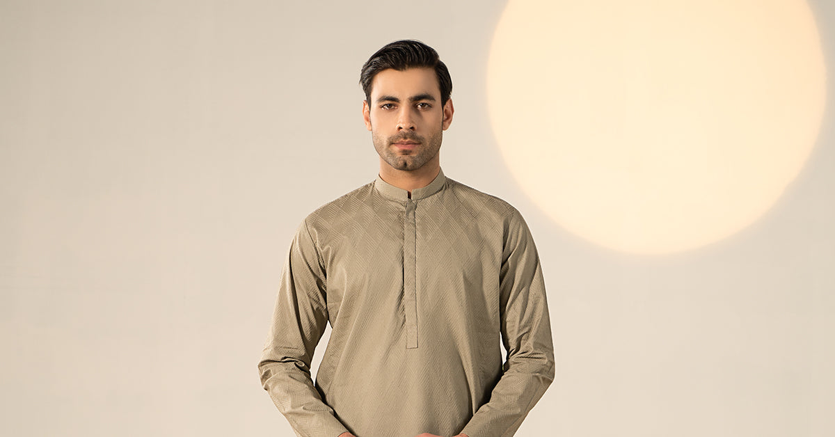 Embroidered Cotton Kurta | GTS-SS24-07