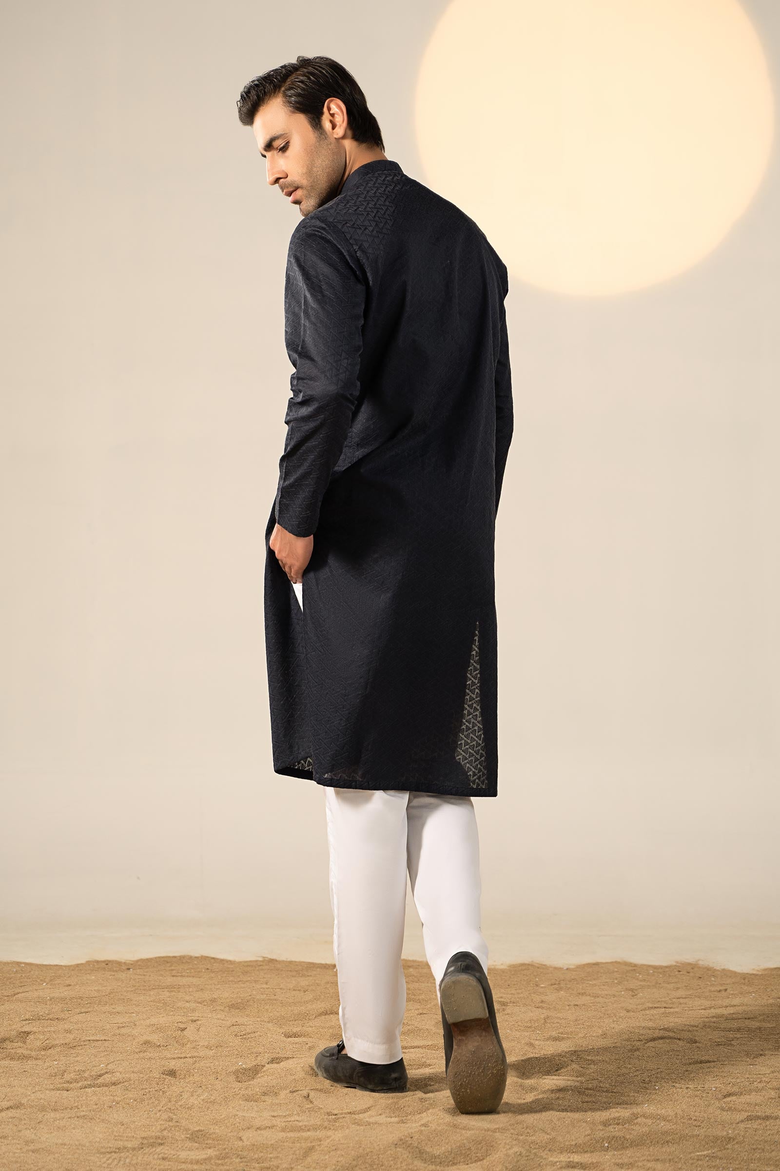 Embroidered Cotton Kurta