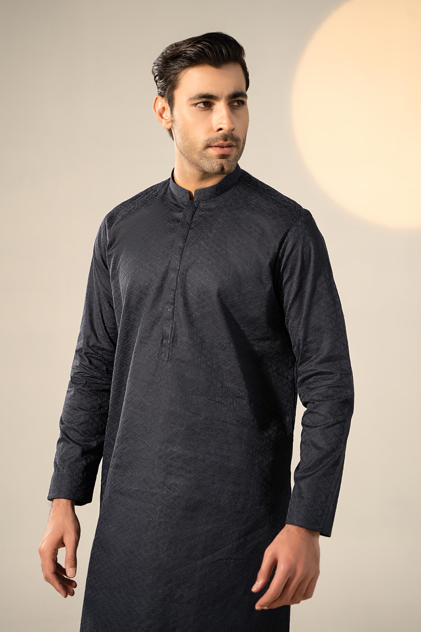 Embroidered Cotton Kurta | GTS-SS24-08