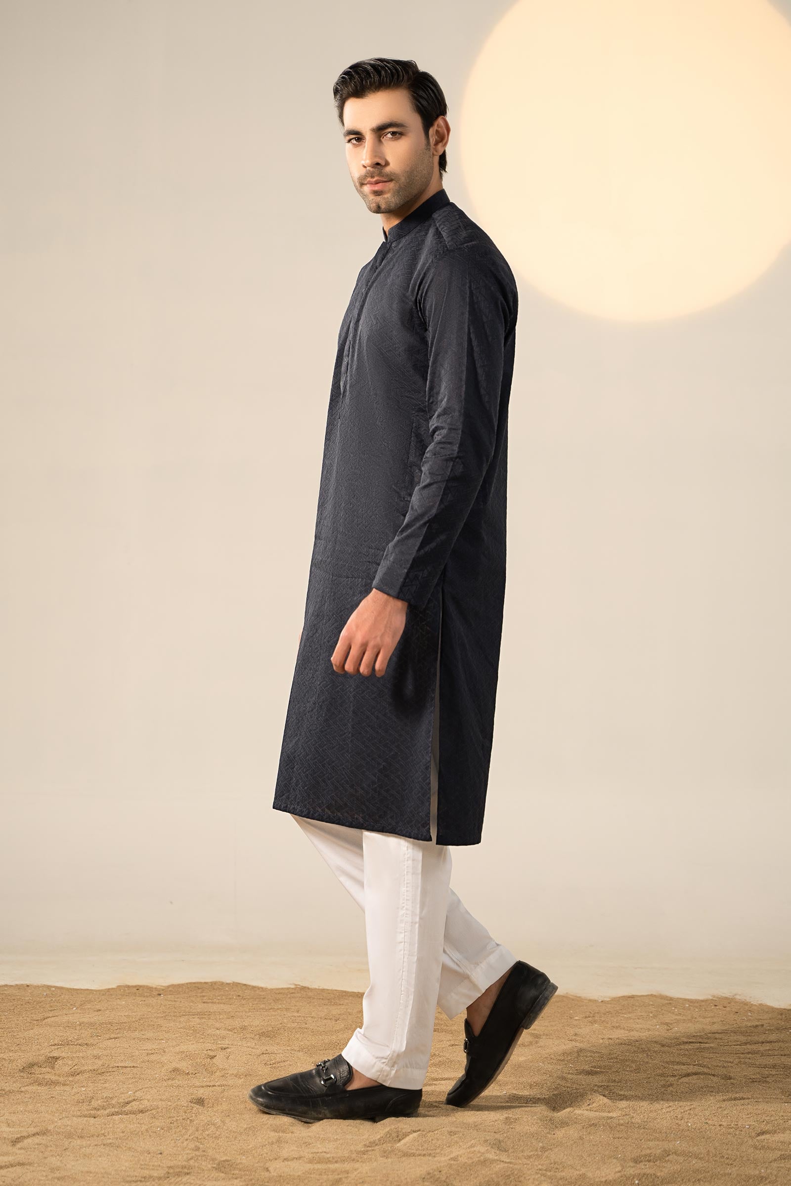 Embroidered Cotton Kurta
