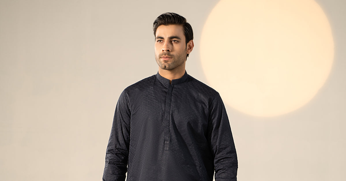 Embroidered Cotton Kurta | GTS-SS24-08