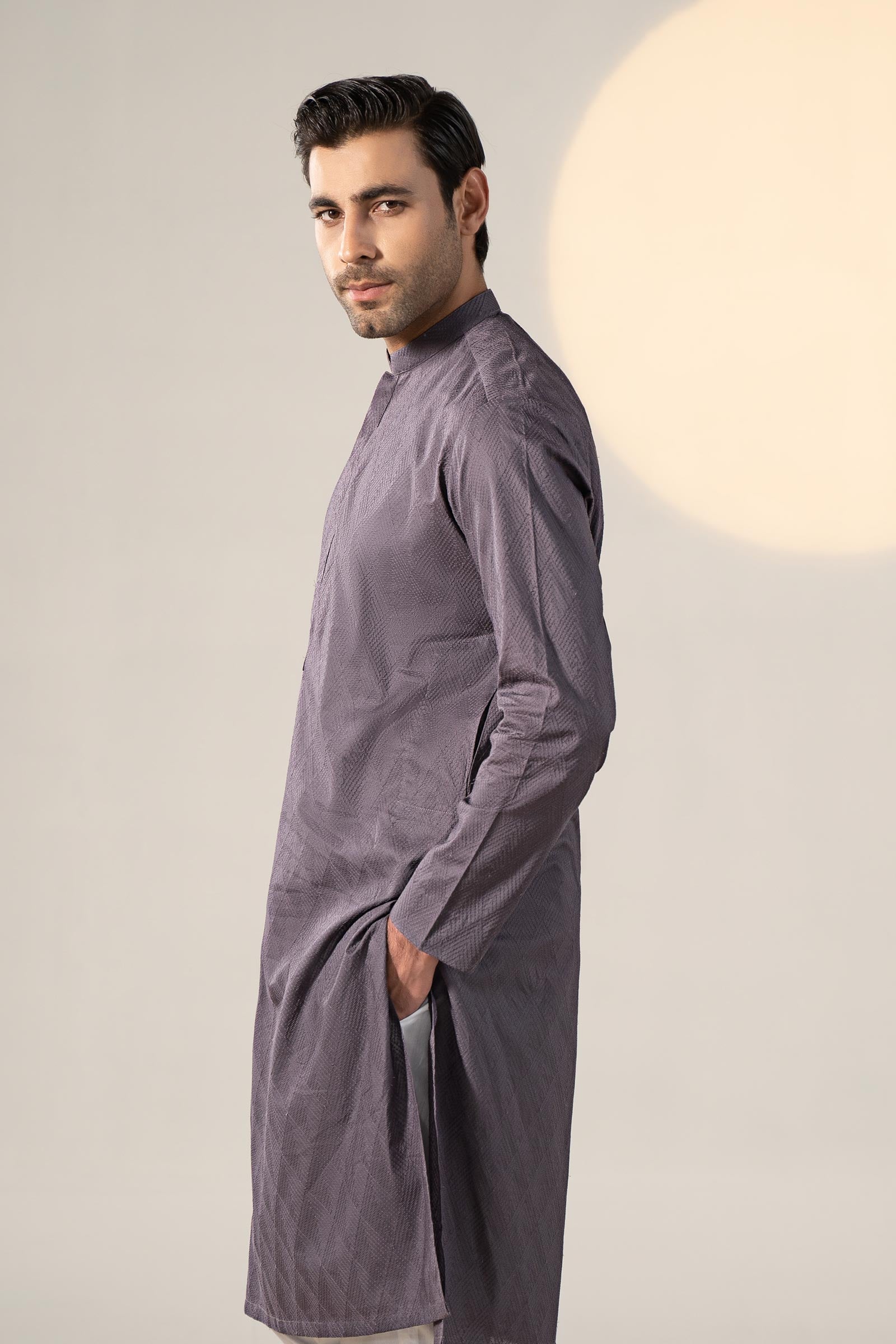 Embroidered Cotton Kurta