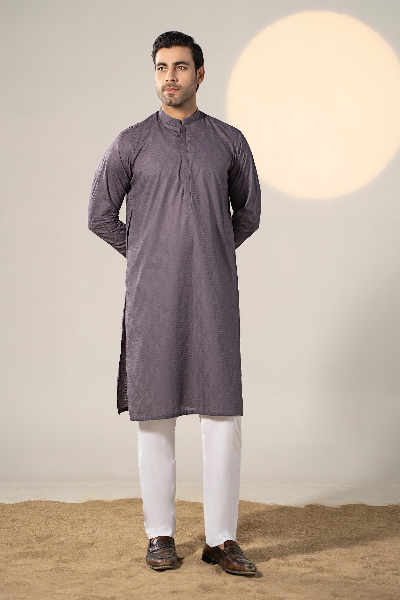 Embroidered Cotton Kurta