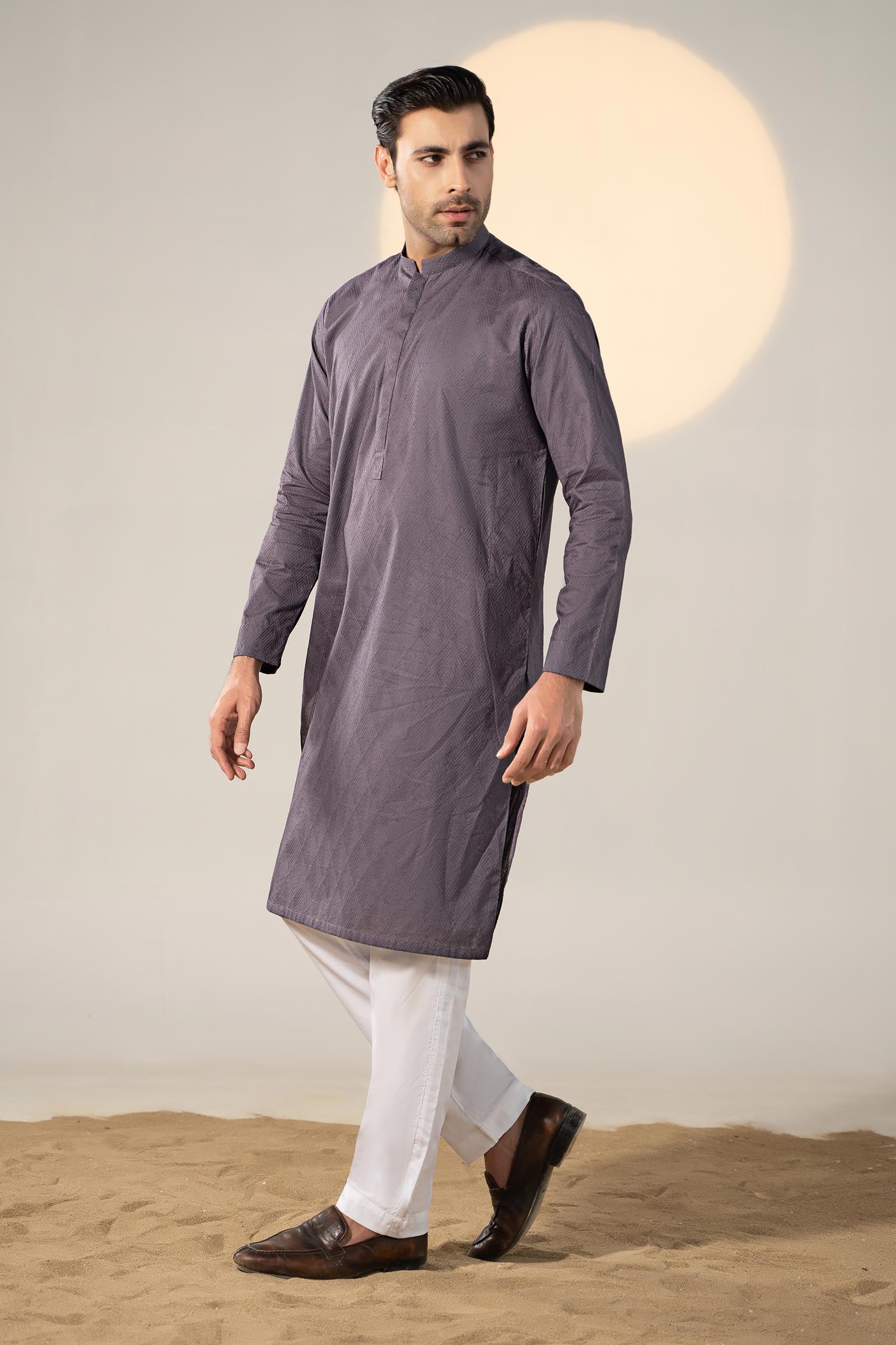 Embroidered Cotton Kurta