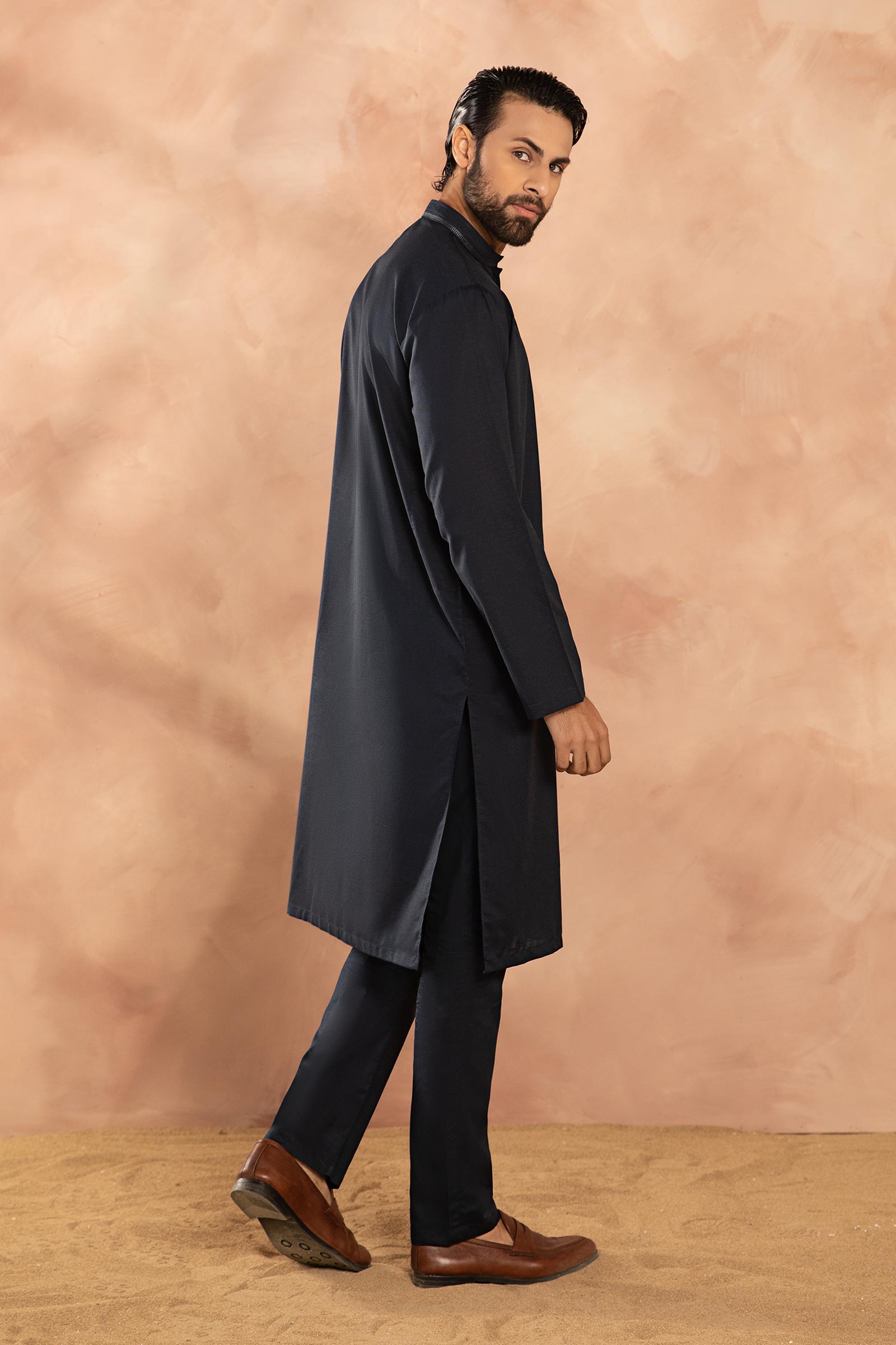 Embroidered Cotton Silk Suit