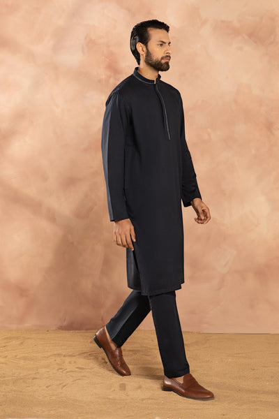 Embroidered Cotton Suit | GTS-SS24-18 Menswear GTS2418-SML-NVY