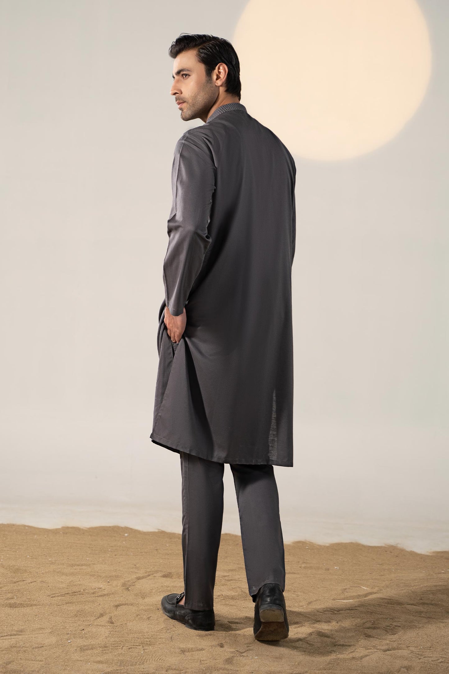 Dyed Cotton Silk Suit
