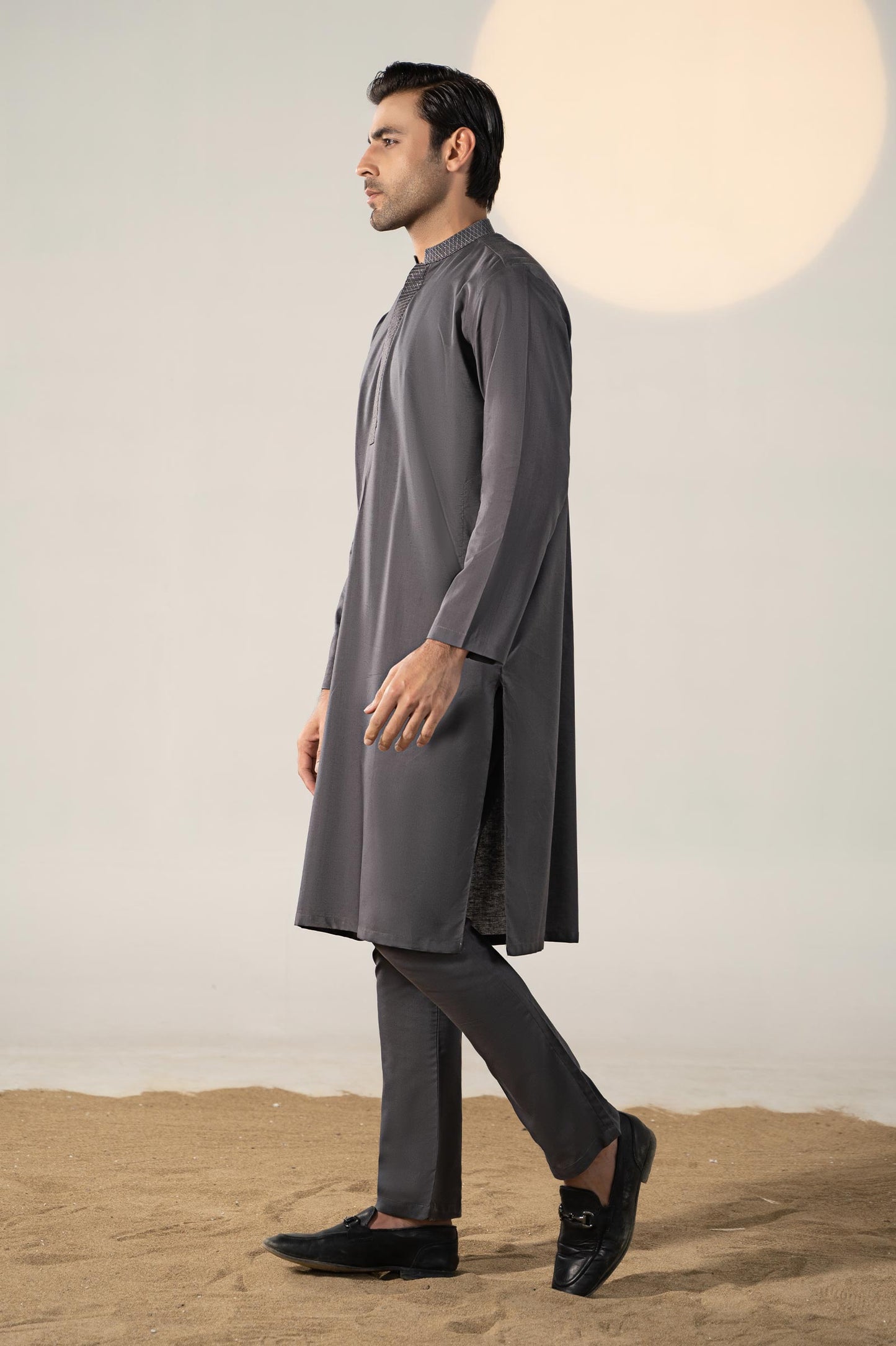 Dyed Cotton Silk Suit