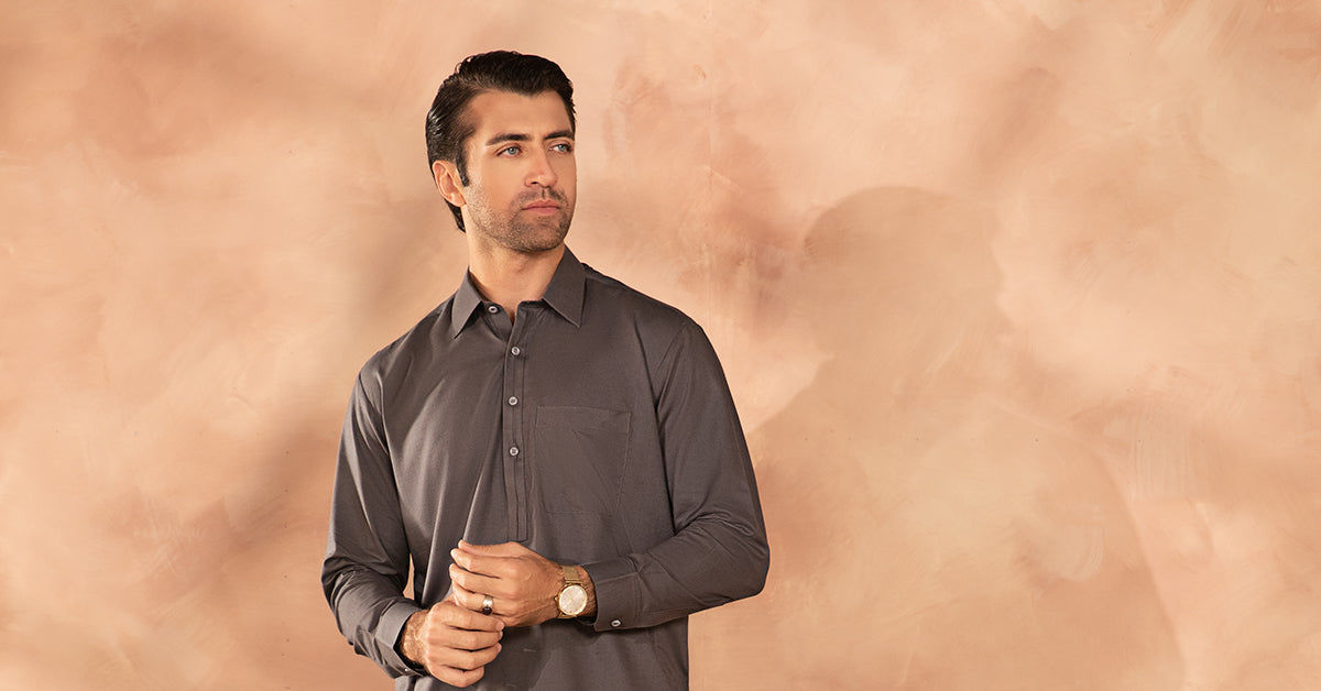 Dyed Cotton Silk Suit