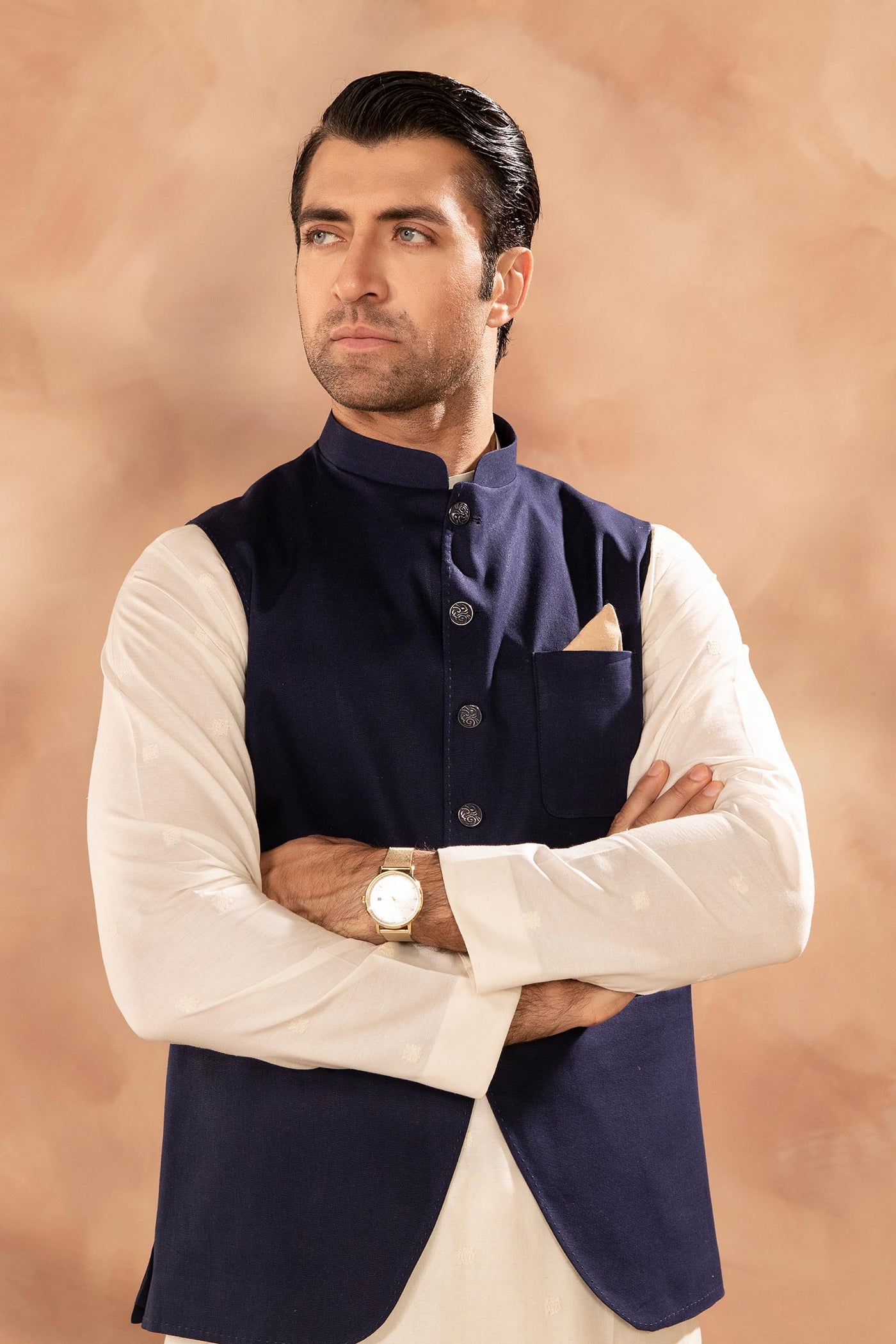 Navy Blue Waistcoat | GTS-SS24-24