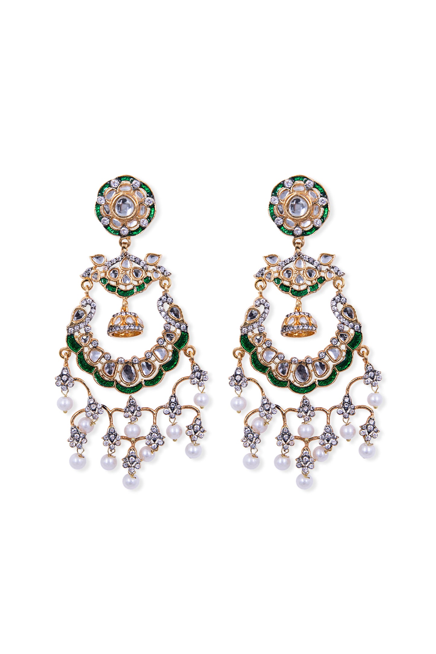 Kundan Chandbali Earrings